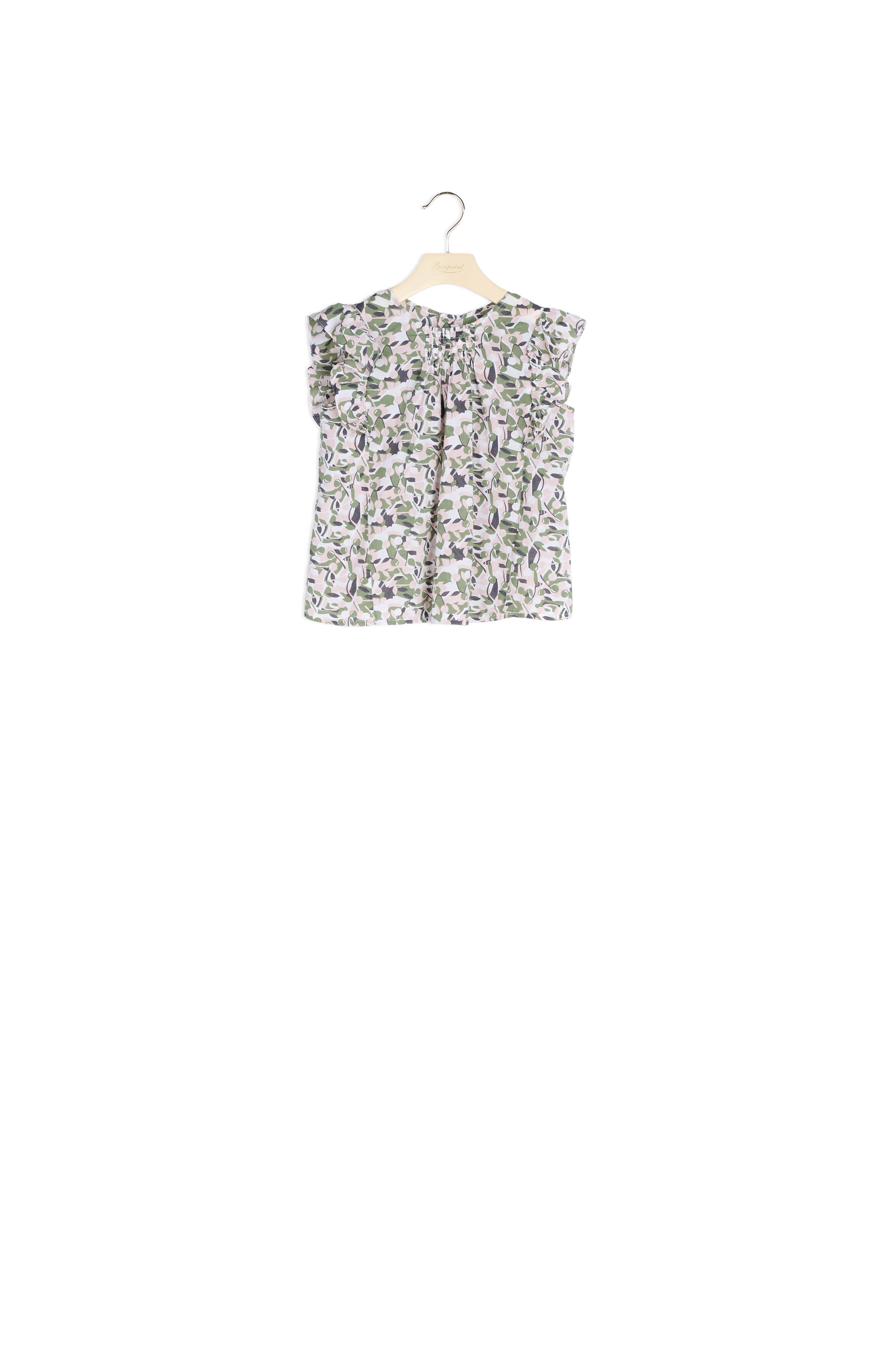 Blouse à fronces et volants - Bonpoint vintage