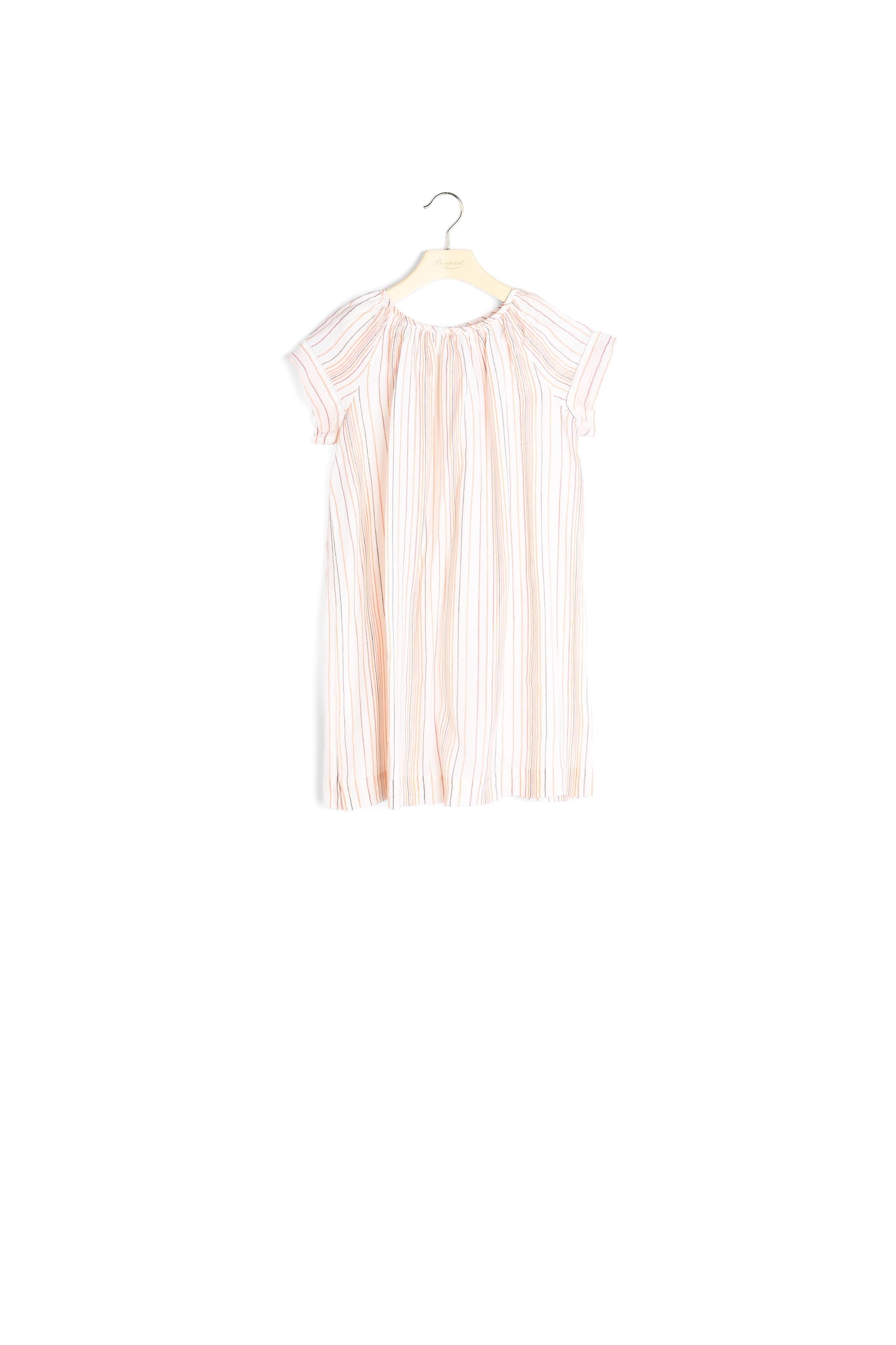 Robe en popeline rayée fille - Bonpoint vintage