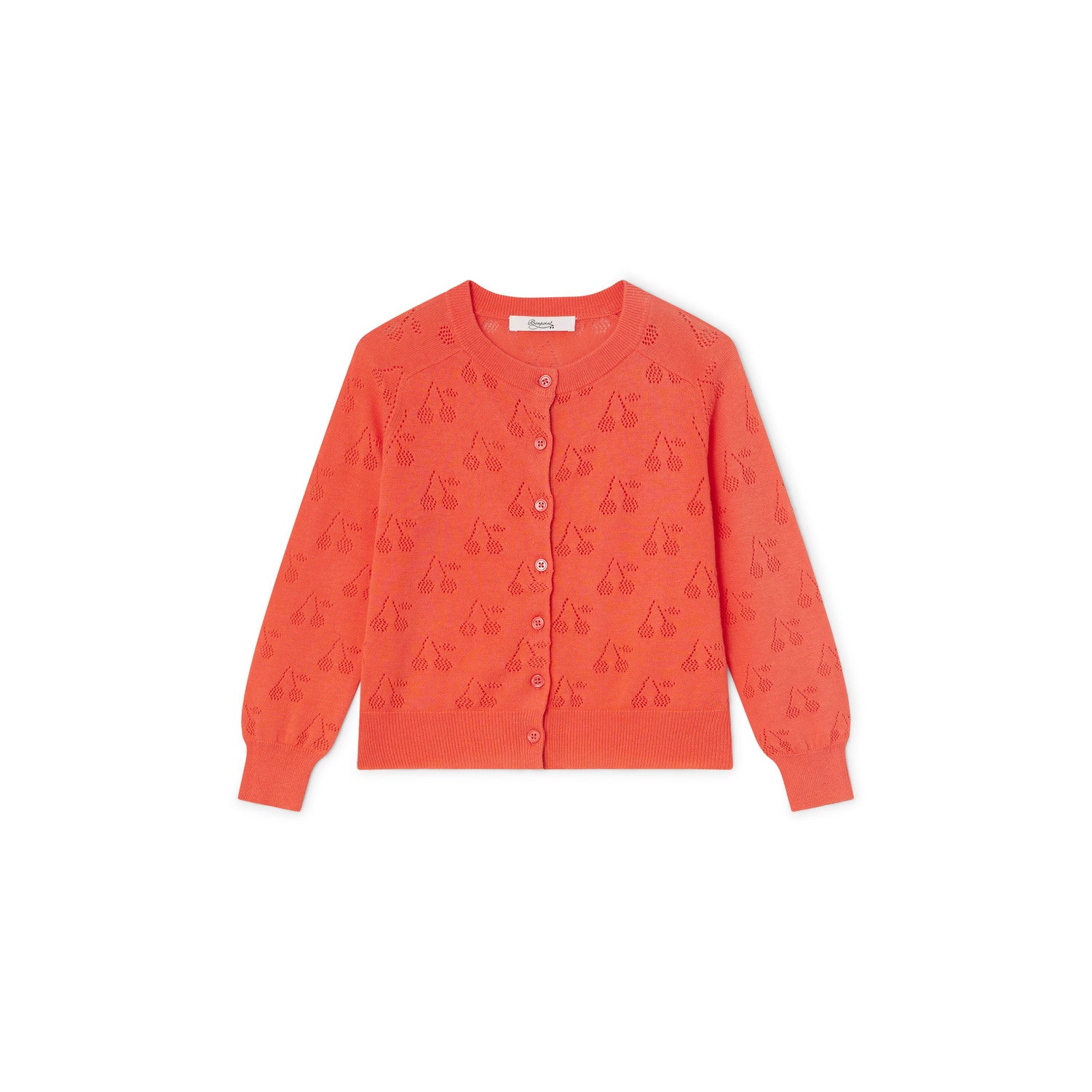 Cardigan à cerises ajourées fille jcoquelicot - Bonpoint vintage