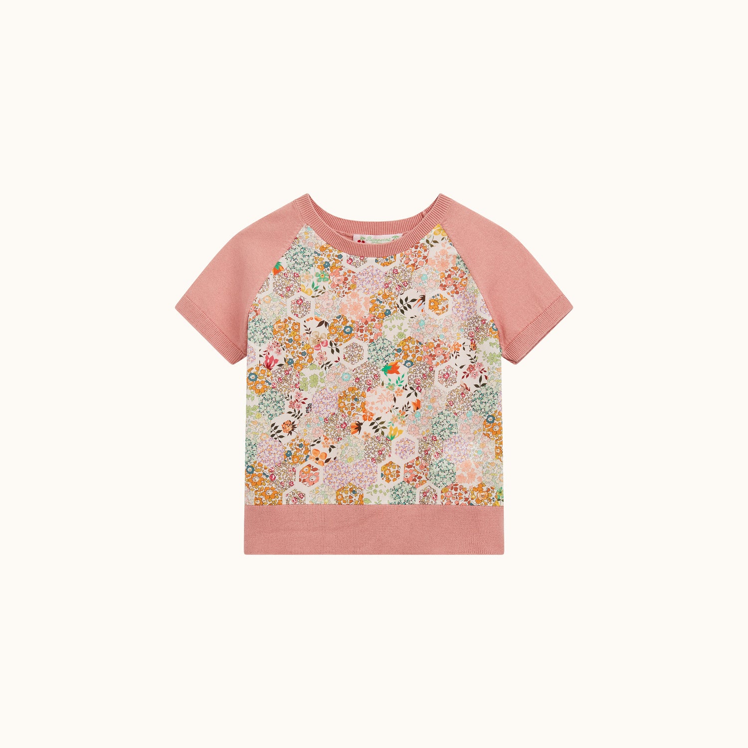 Pull en coton et Liberty - Bonpoint vintage
