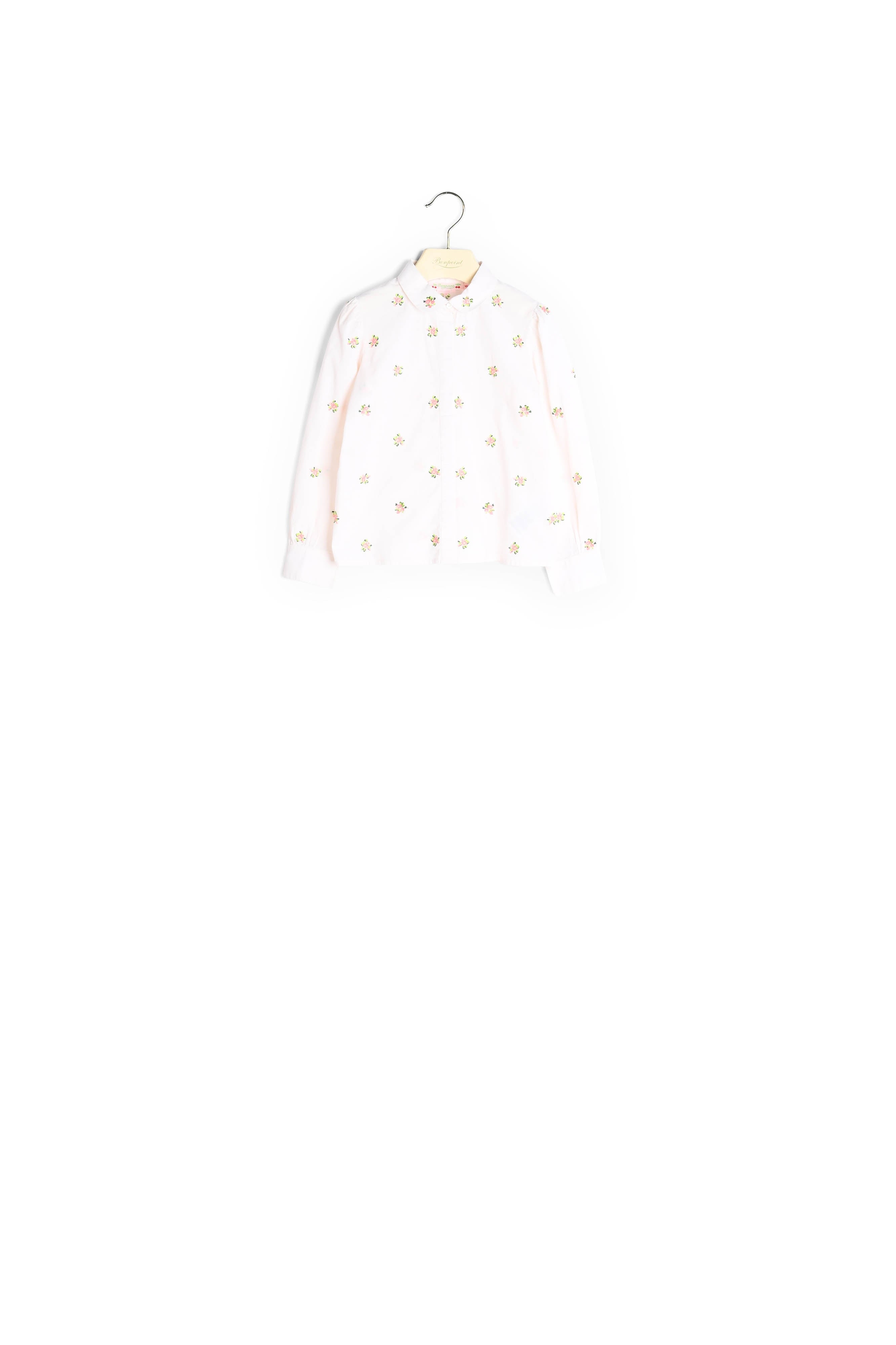 Blouse brodée en voile de coton fille - Bonpoint vintage
