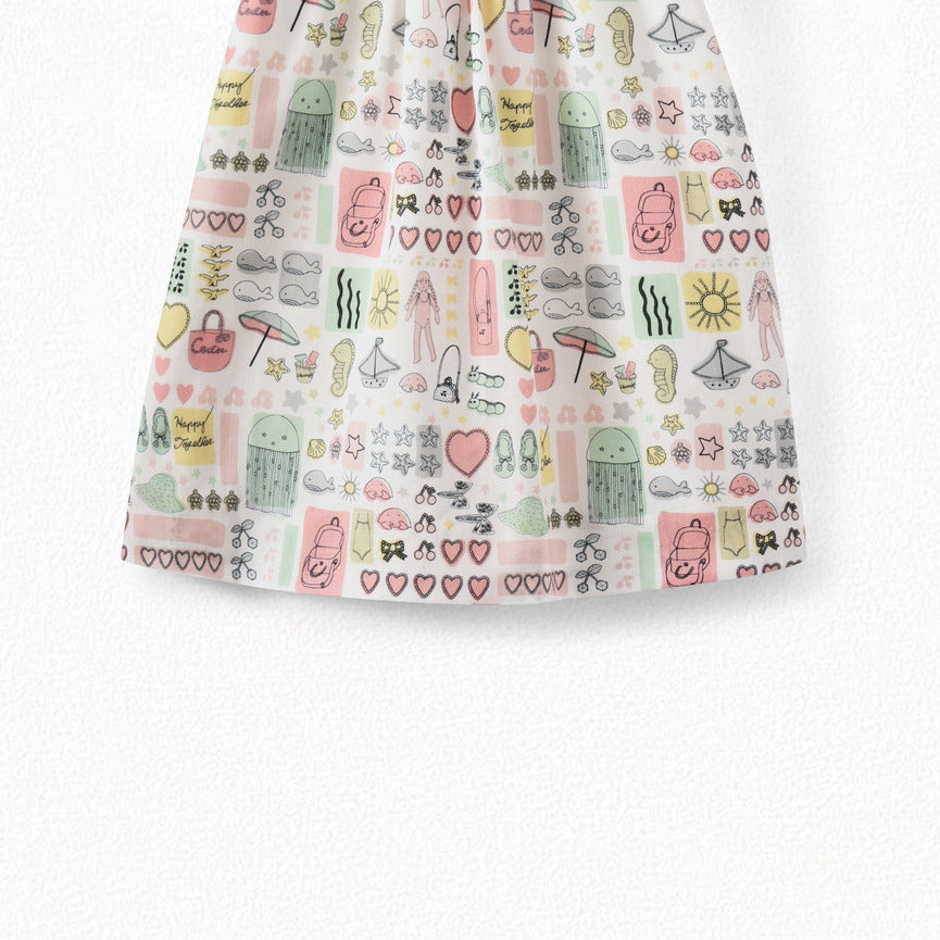 Robe en popeline imprimée - Bonpoint vintage