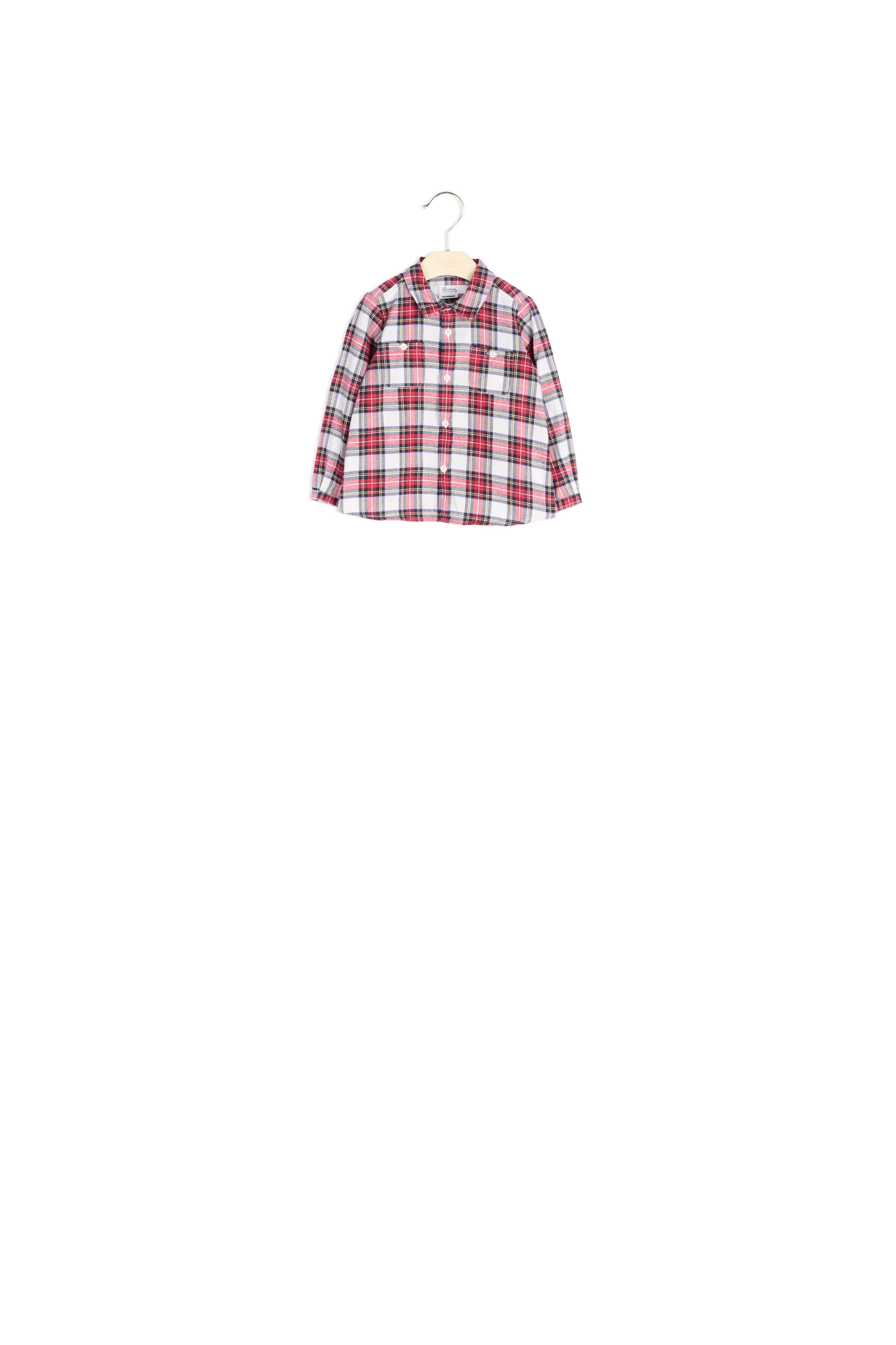 Chemise en coton à motif écossais - Bonpoint vintage