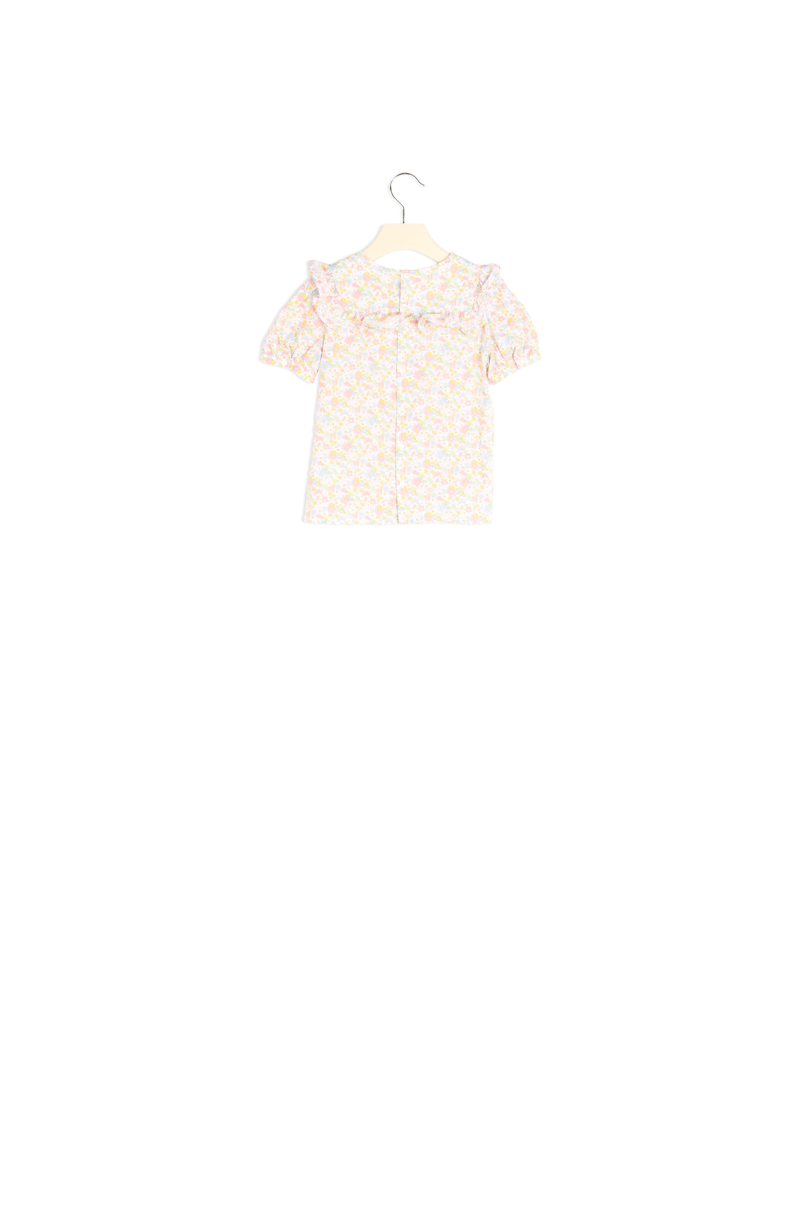 Blouse à volants en coton Liberty - Bonpoint vintage