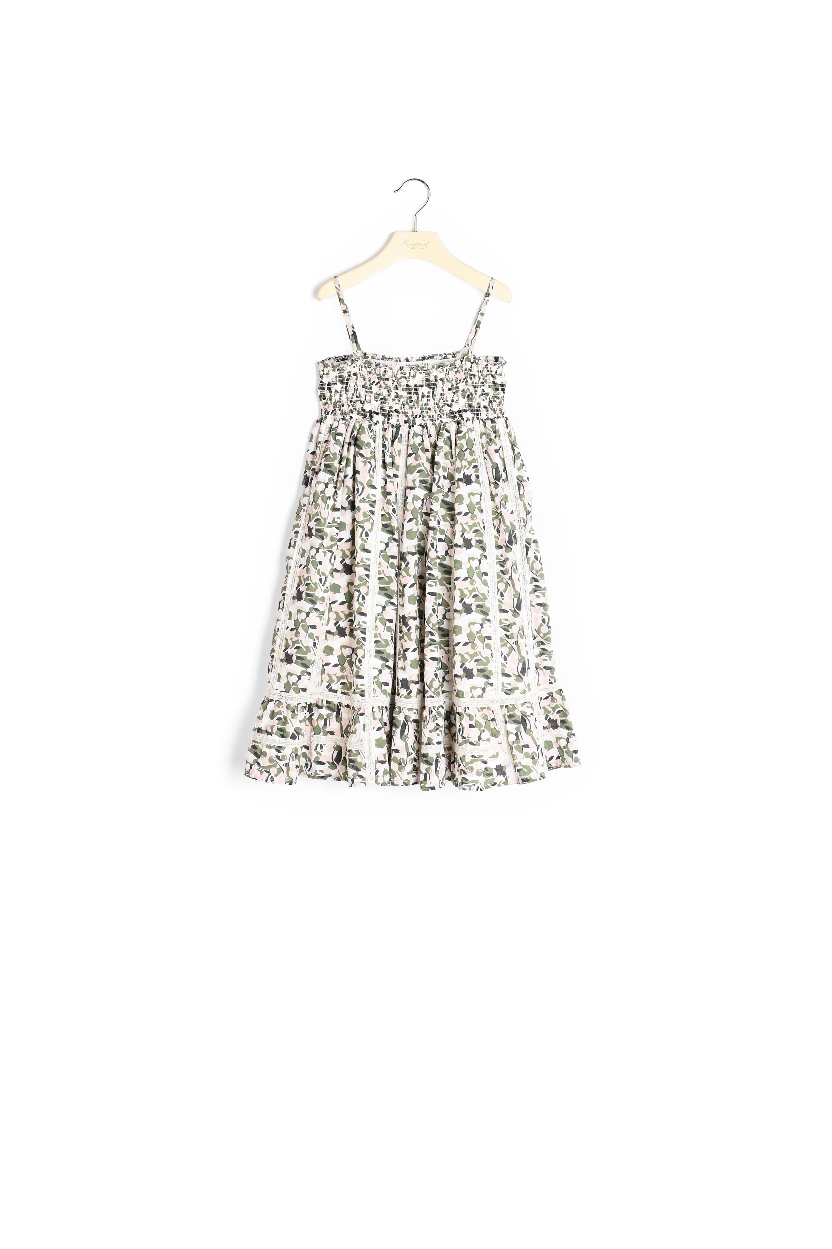 Robe longue avec smocks - Bonpoint vintage