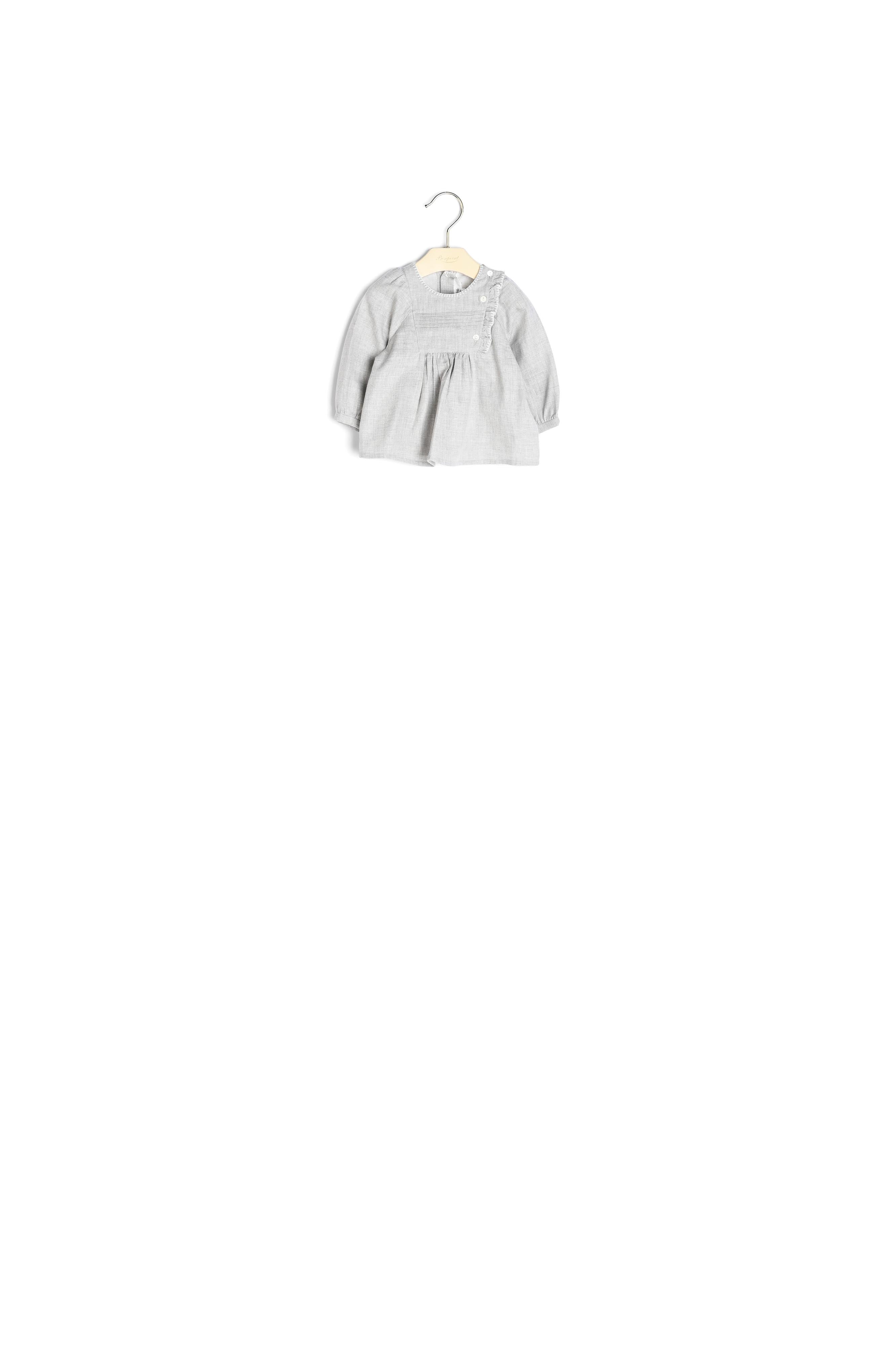 Chemise en coton à plis et volant - Bonpoint vintage