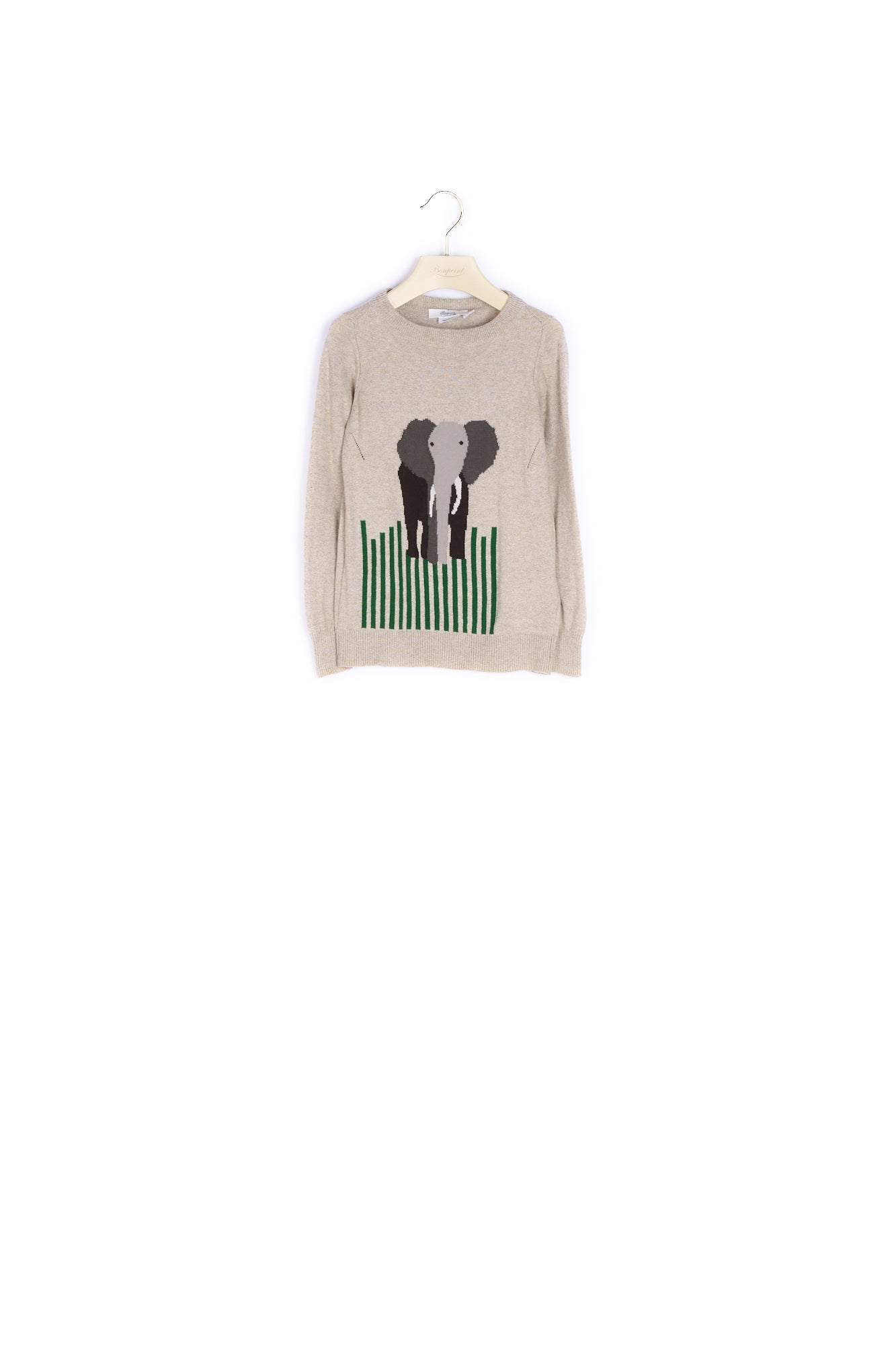 Pull avec jacquard éléphant garçon - Bonpoint vintage