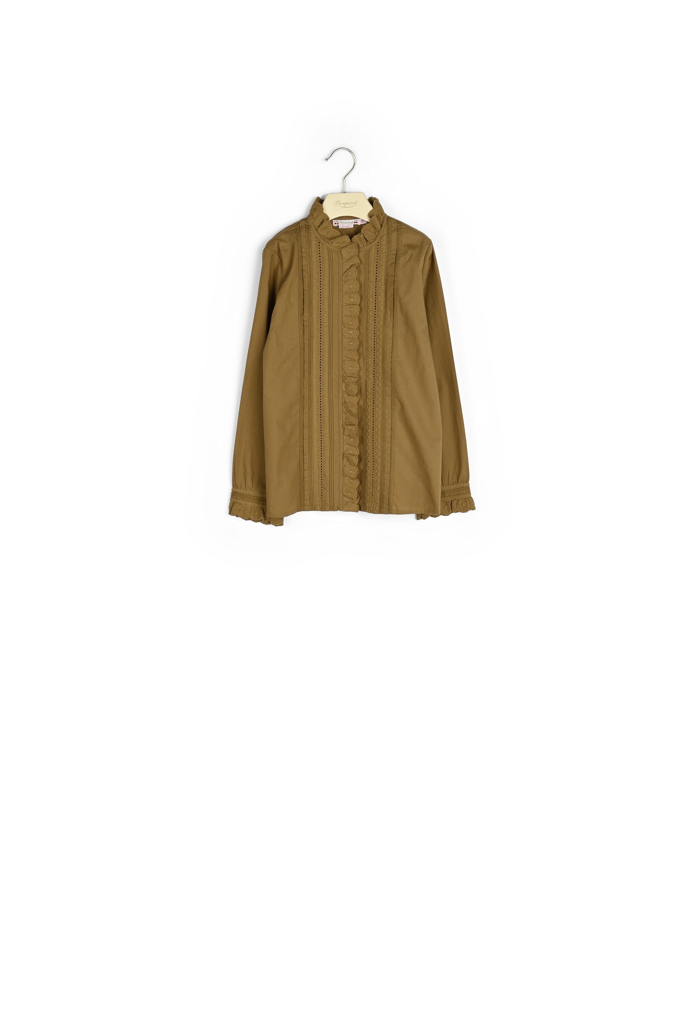 Blouse plissée et brodée - Bonpoint vintage