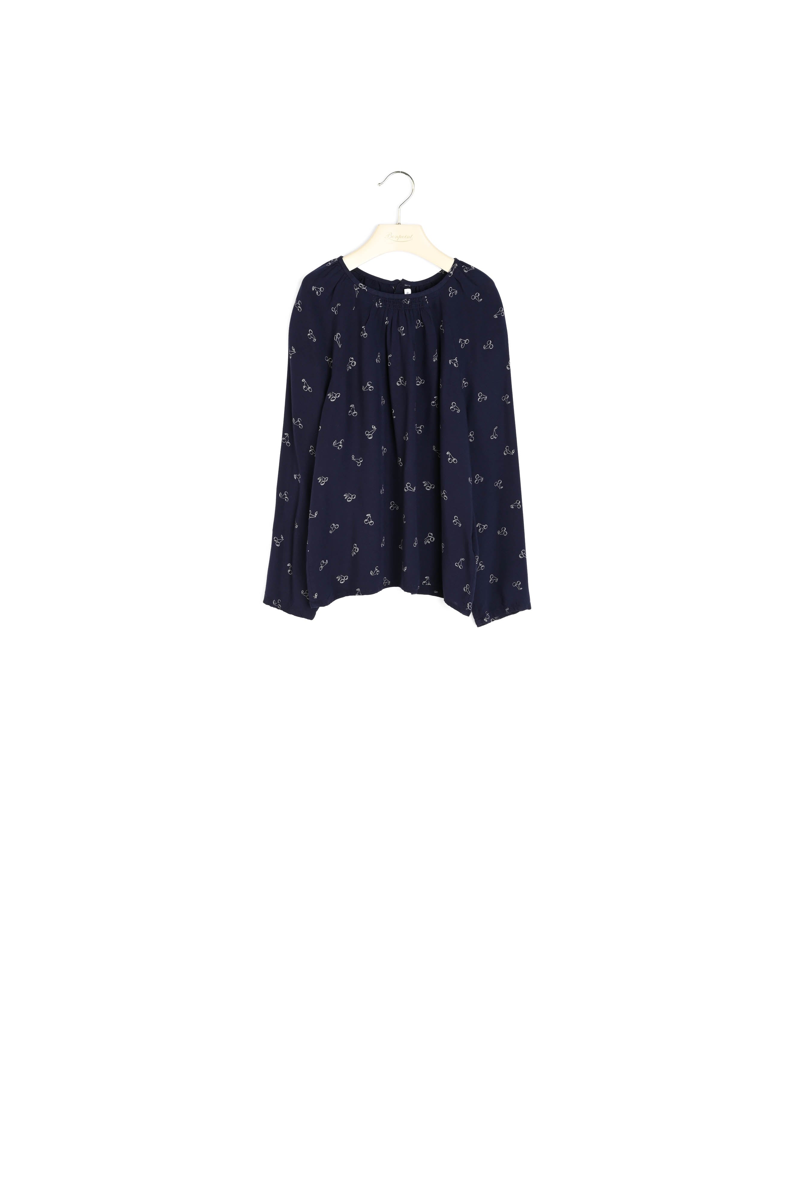 Blouse imprimée de cerises fille - Bonpoint vintage