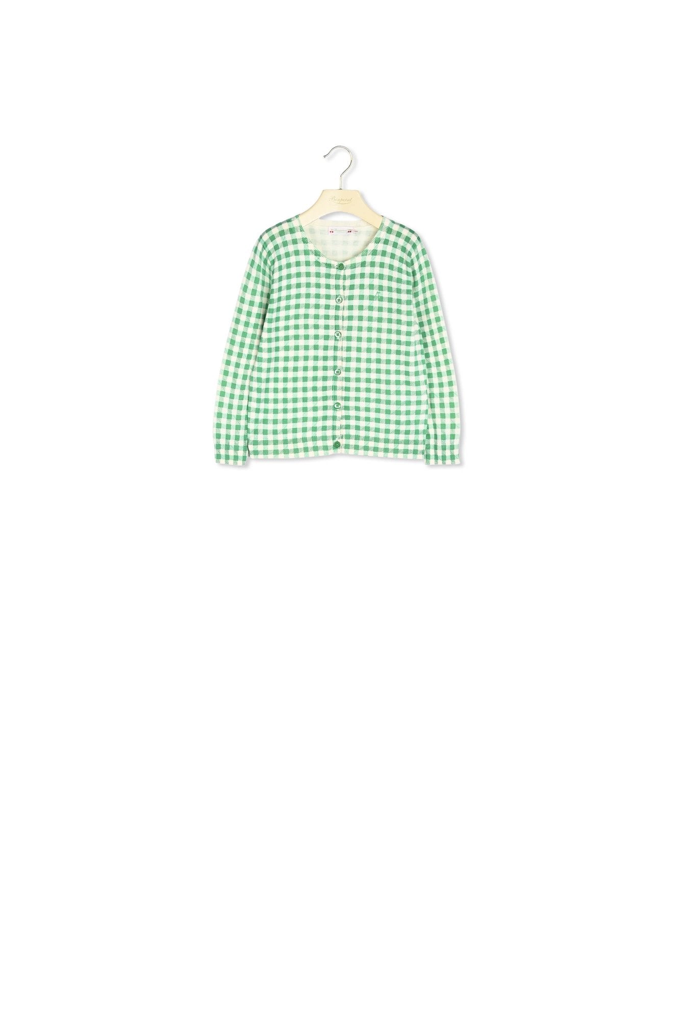 Cardigan à carreaux - Bonpoint vintage