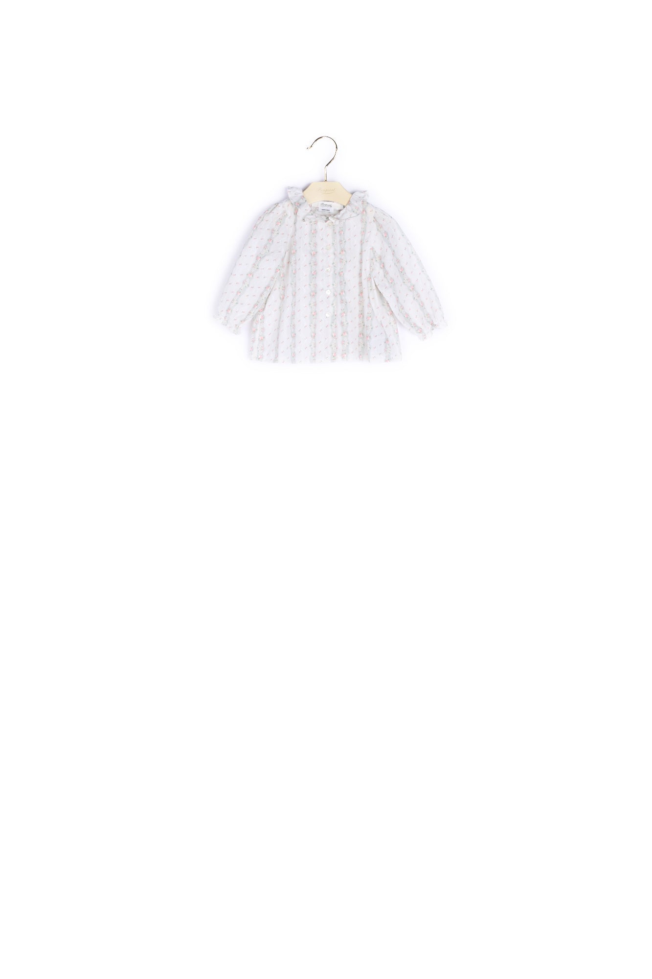 Blouse brodée et imprimée bébé - Bonpoint vintage