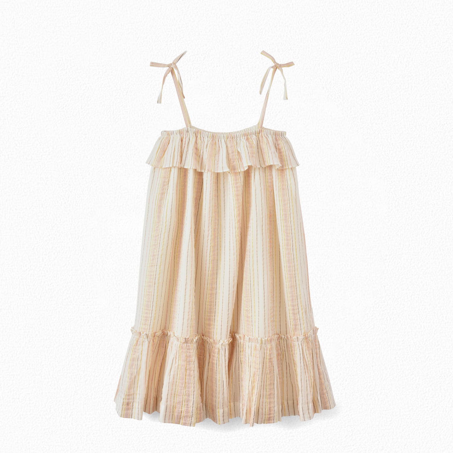 Robe en crépon rayé rayures - Bonpoint vintage
