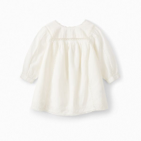Robe bébé en coton détails dentelle - Bonpoint vintage