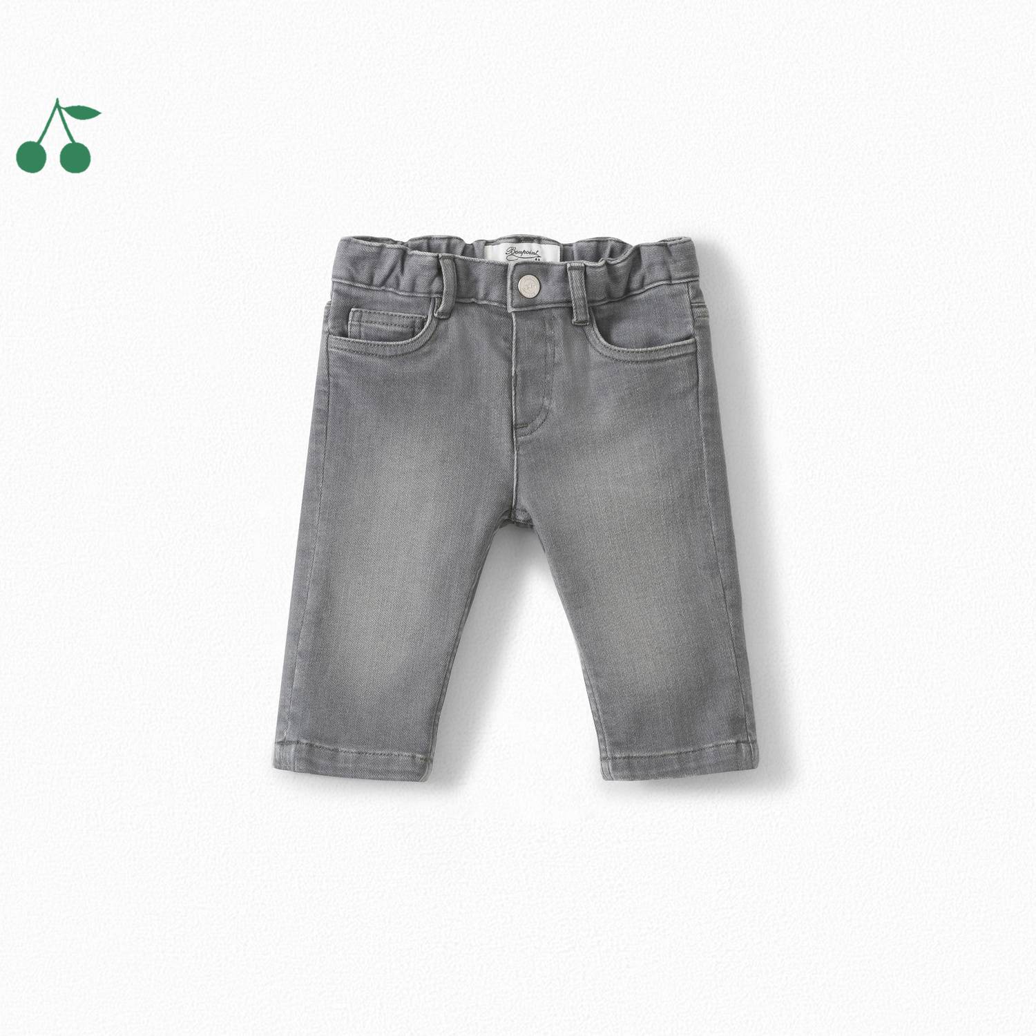 Pantalon denim taille élastiquée - Bonpoint vintage