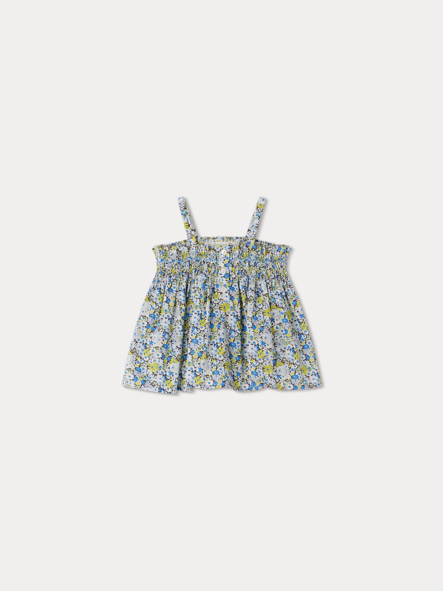 Blouse smockée Abricot - Bonpoint vintage