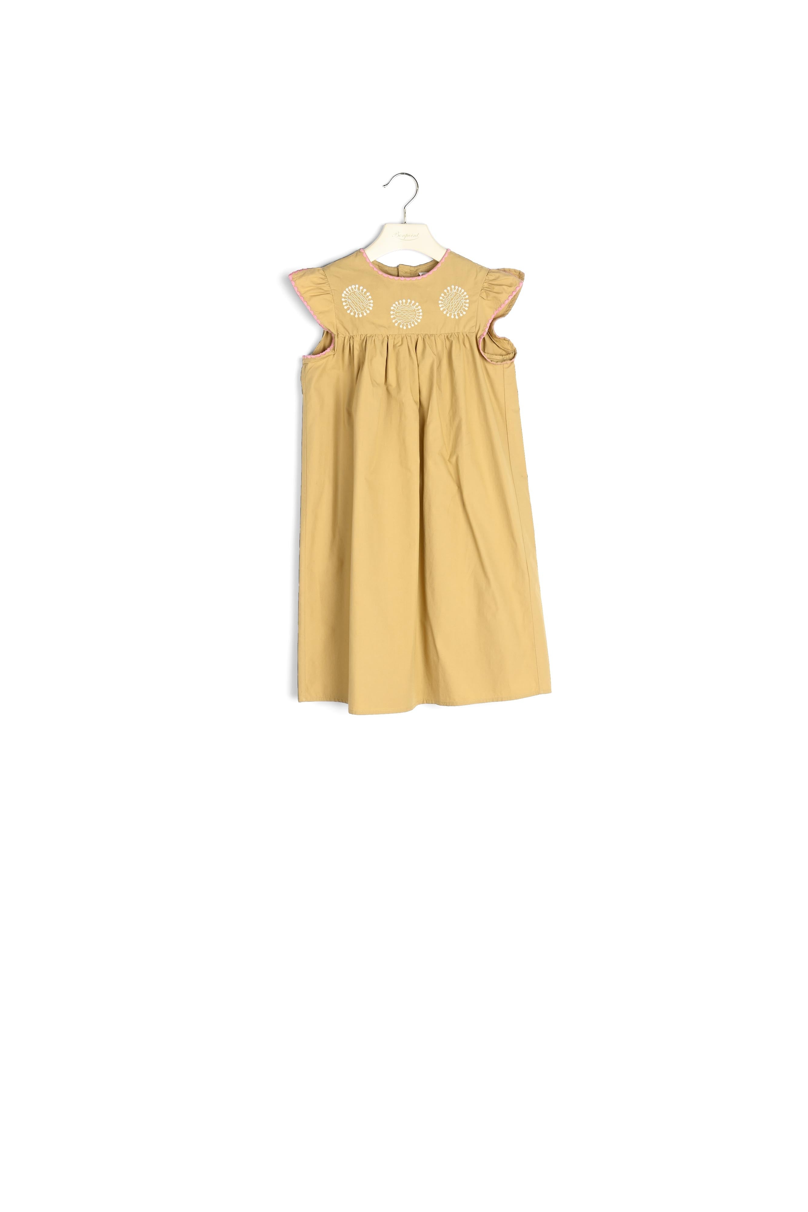 Robe en popeline brodée - Bonpoint vintage