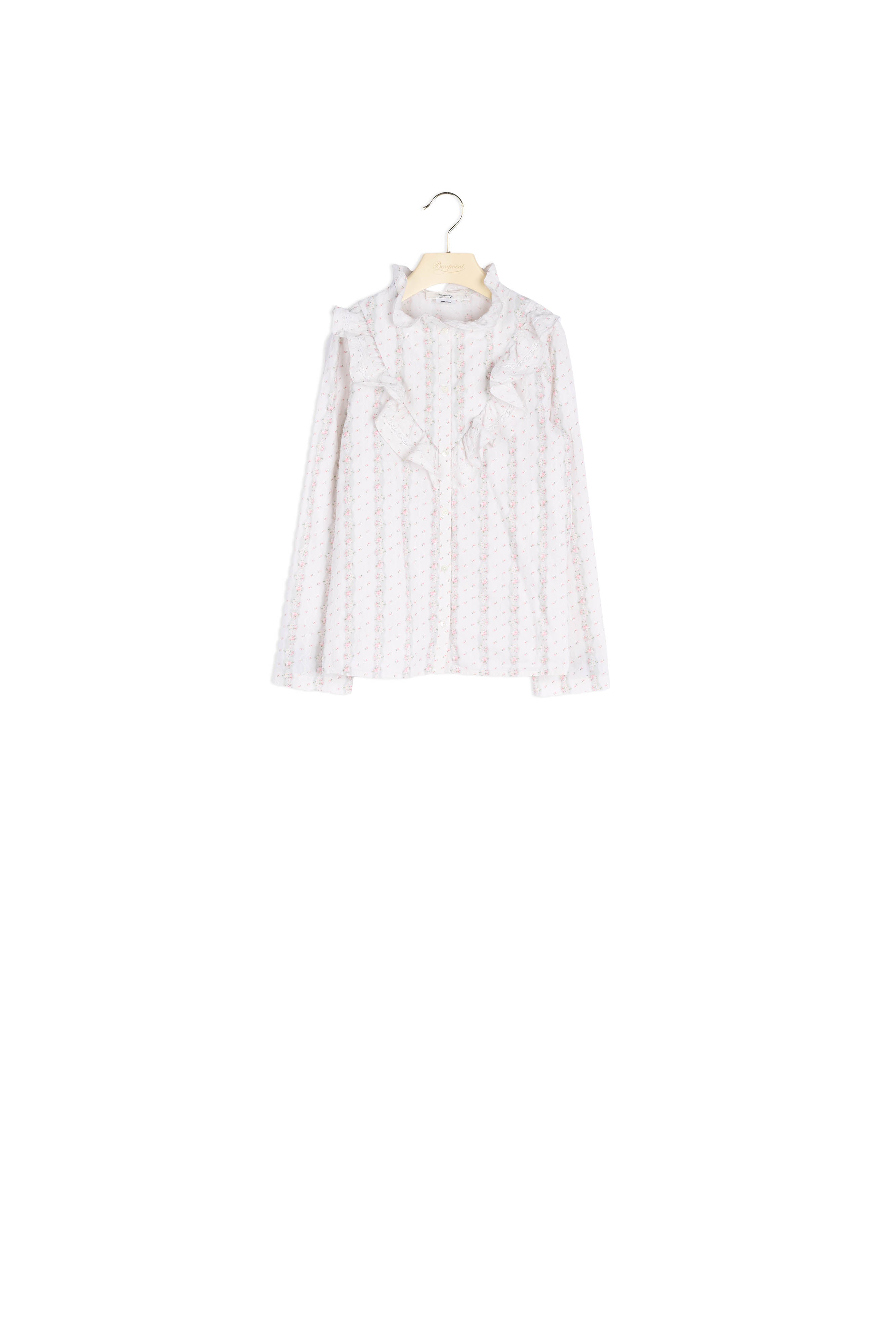 Chemise en popeline brodée - Bonpoint vintage