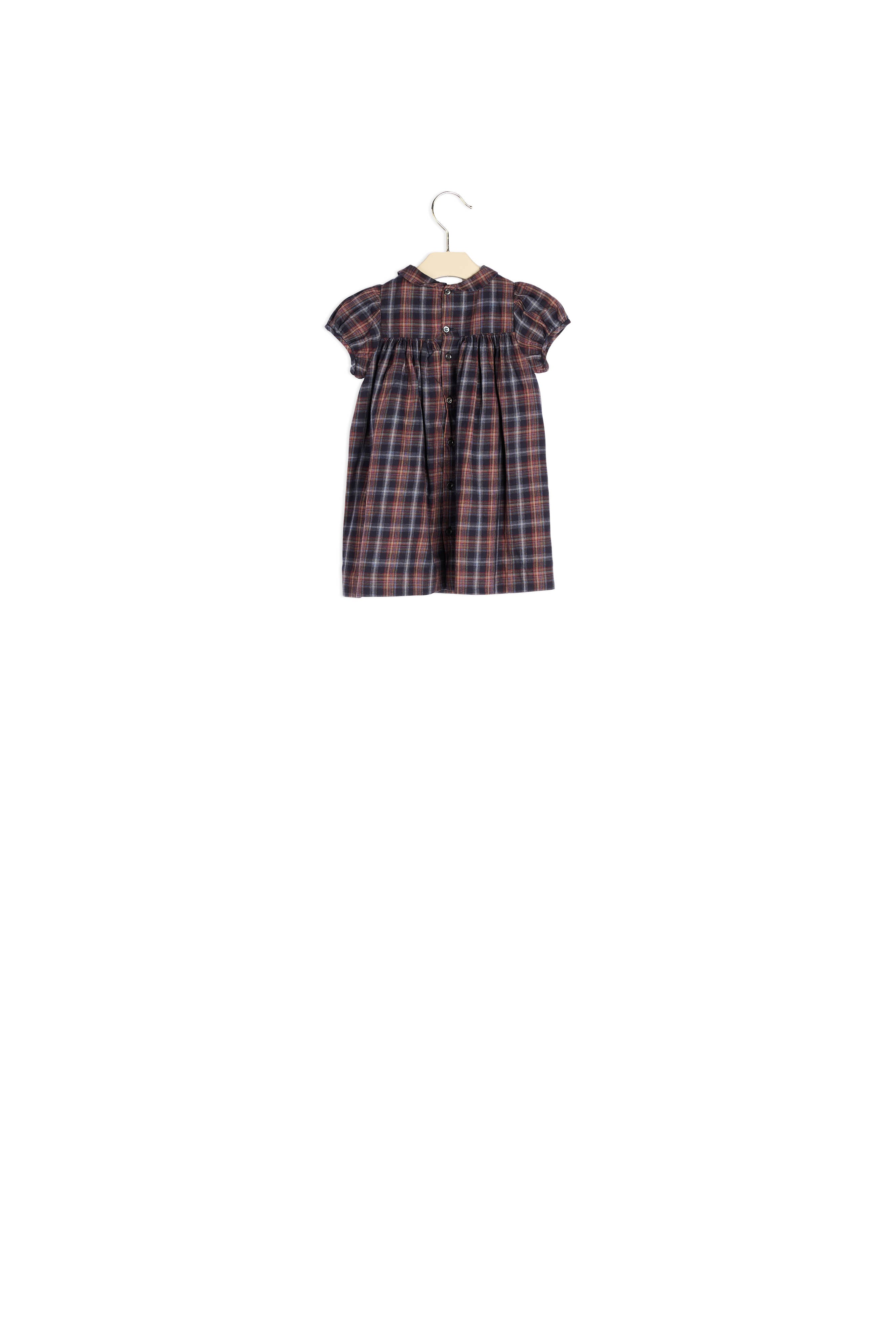 Robe smockée en coton émerisé - Bonpoint vintage