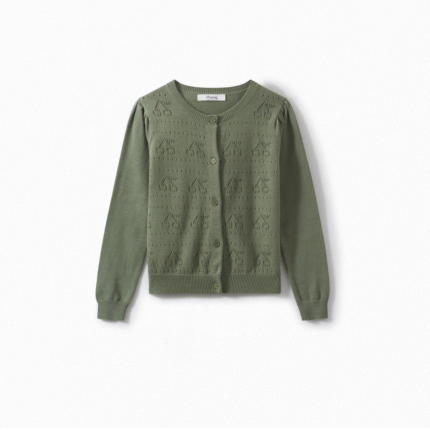 Cardigan en coton ajouré - Bonpoint vintage