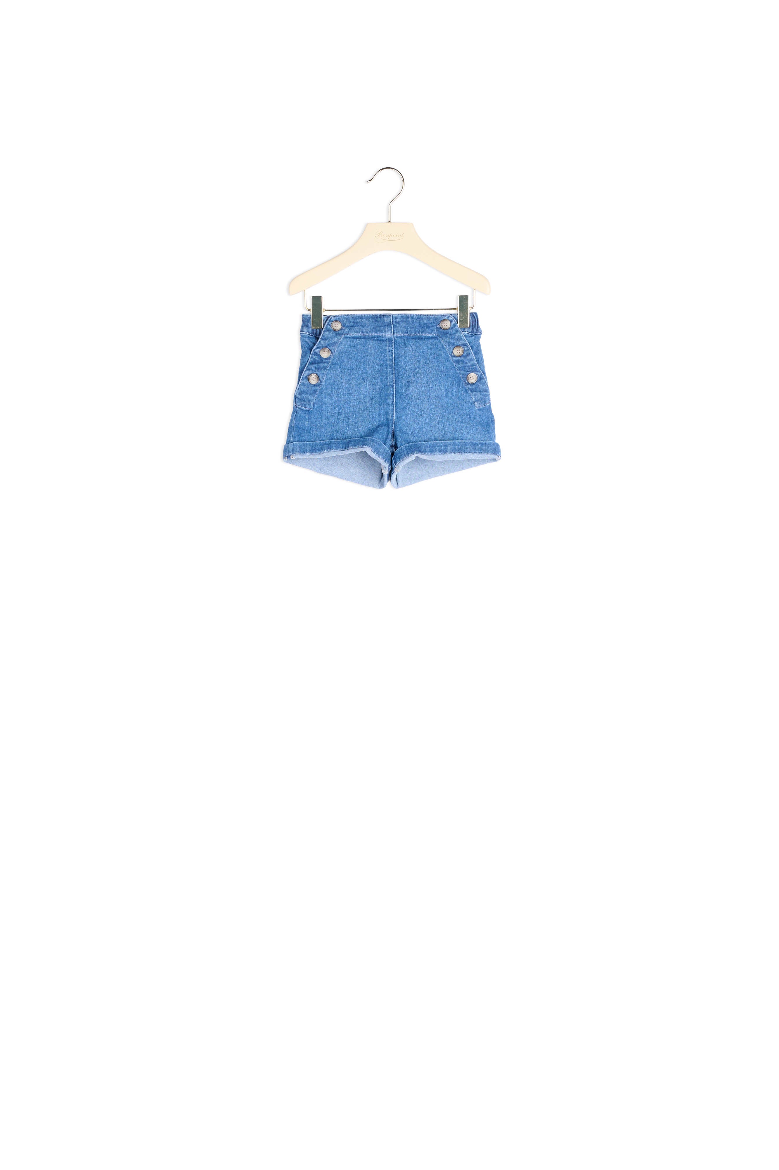 Short en denim à boutons - Bonpoint vintage