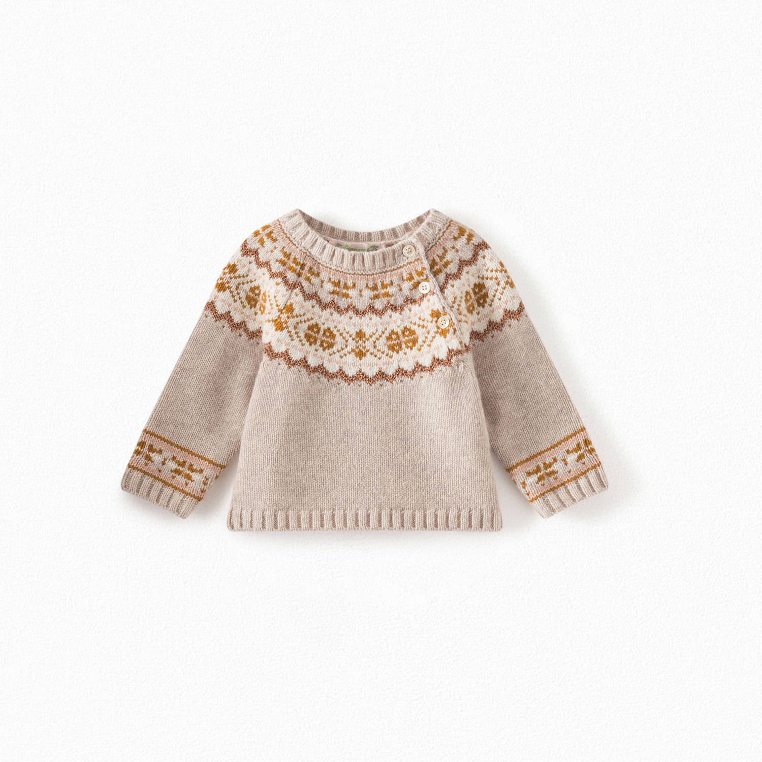 Pull en mérinos à intarsia - Bonpoint vintage
