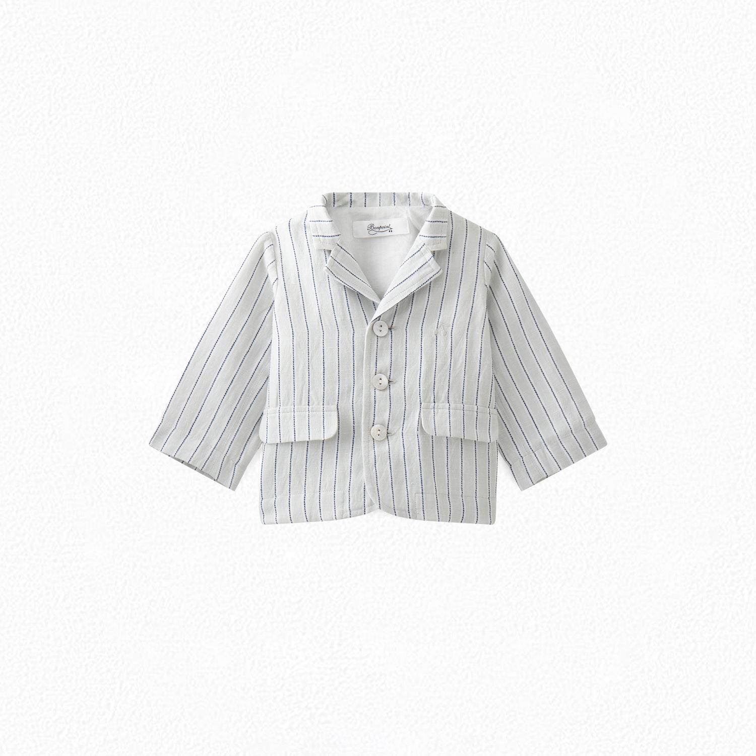 Veste rayée en lin et coton - Bonpoint vintage