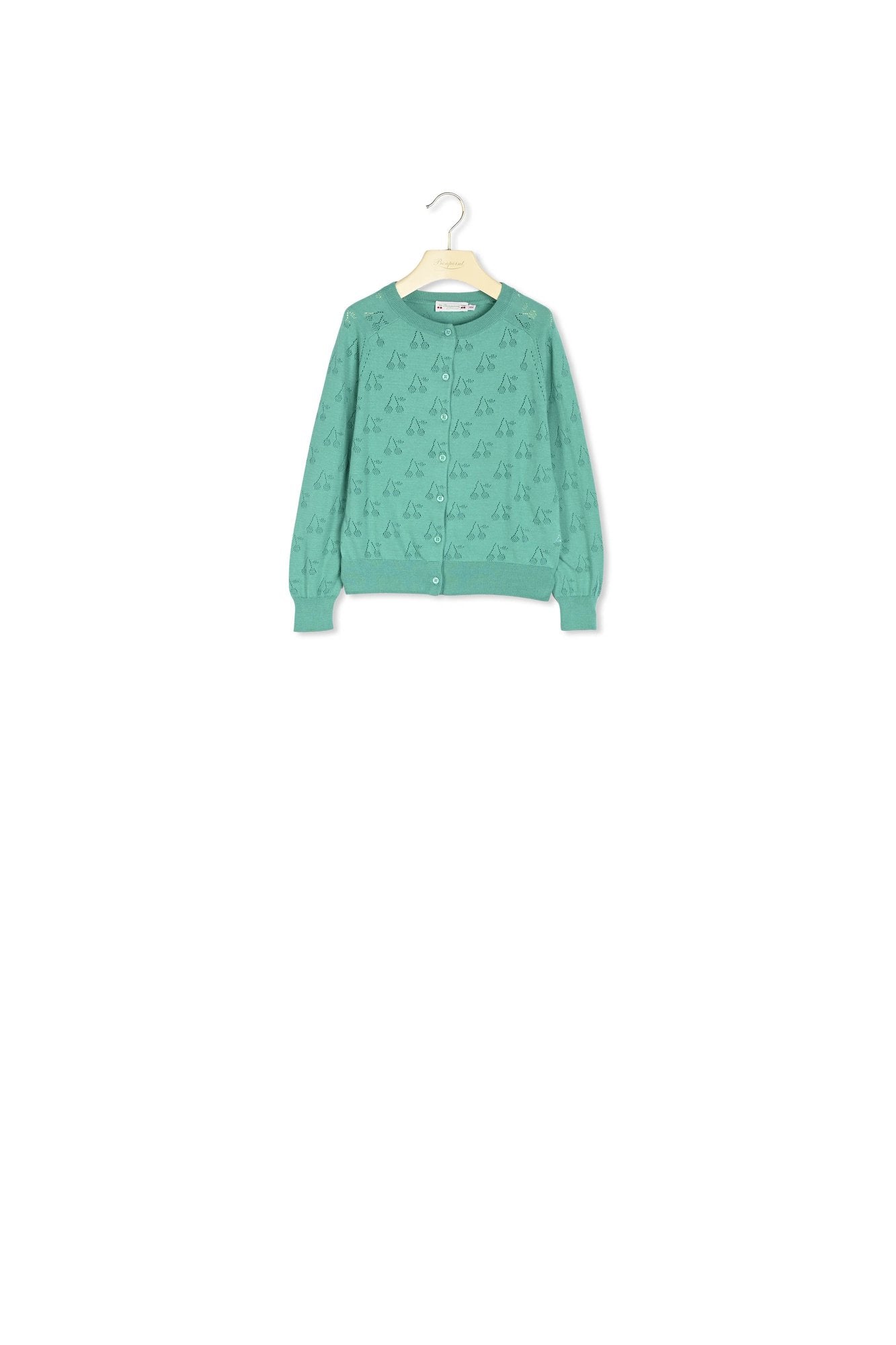 Cardigan à cerises ajourées - Bonpoint vintage