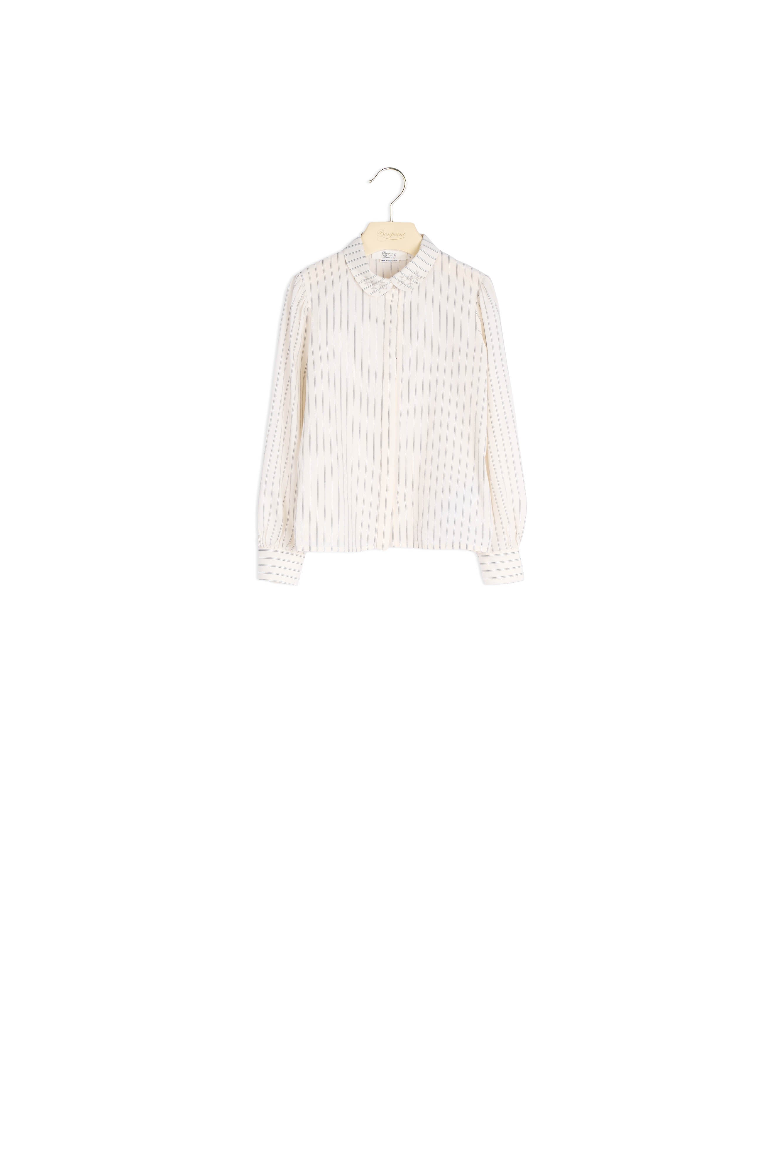Blouse en voile rayé - Bonpoint vintage