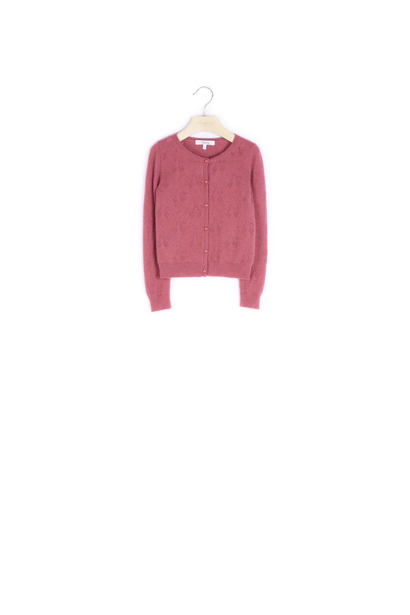 Cardigan en cachemire ajouré fille - Bonpoint vintage