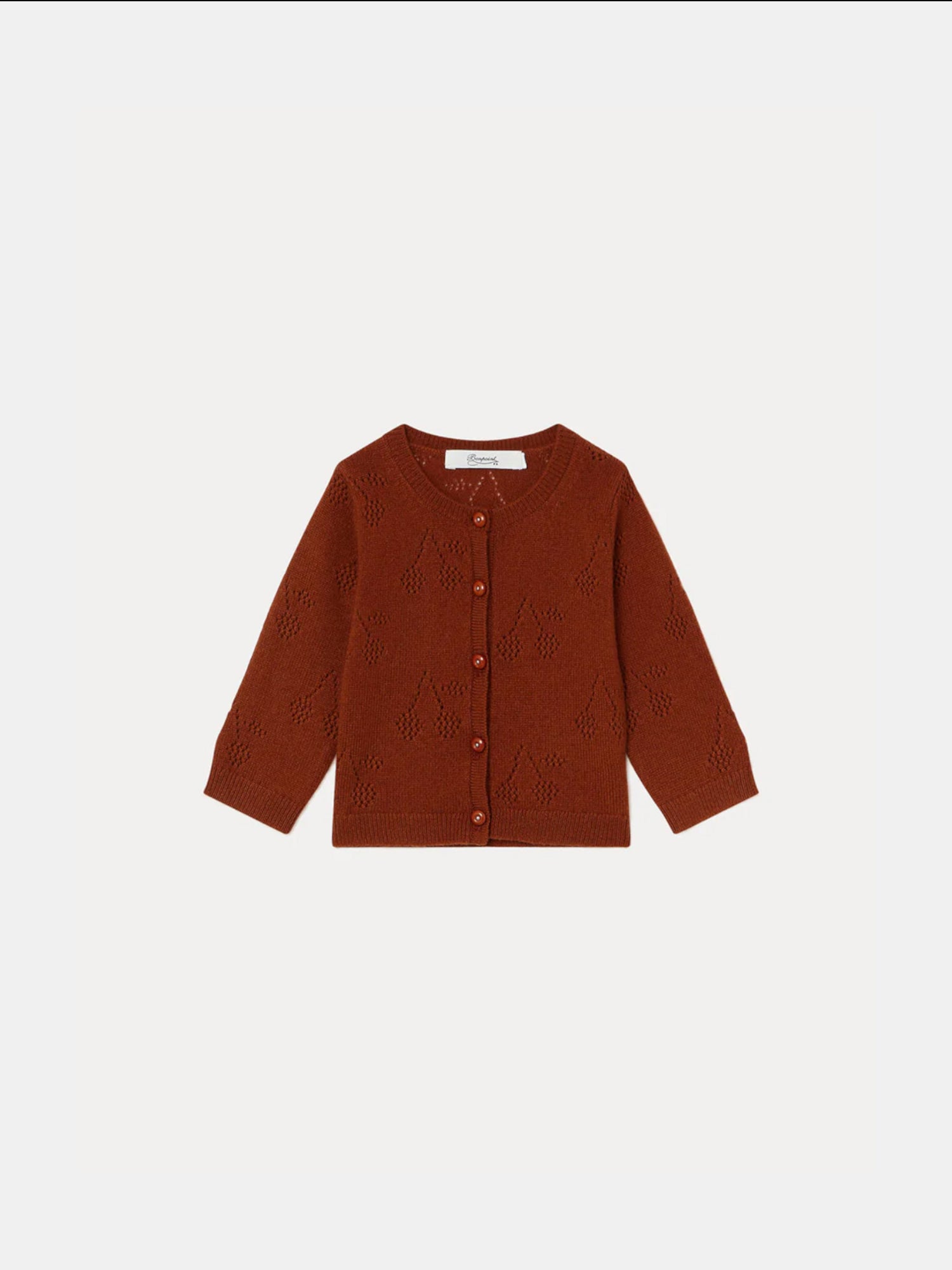 Cardigan à cerises ajourées - Bonpoint vintage