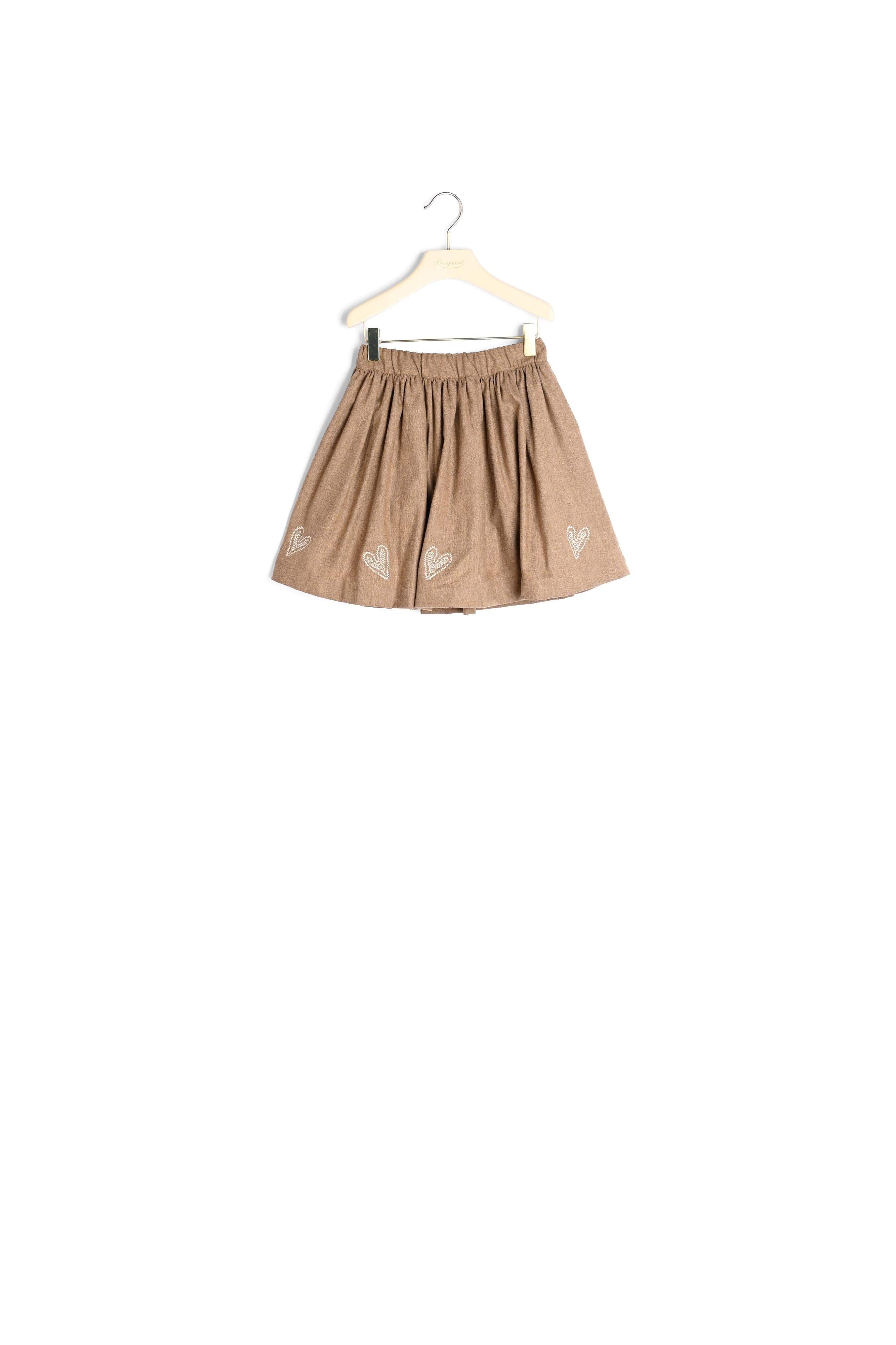 Jupe évasée broderies cœurs - Bonpoint vintage