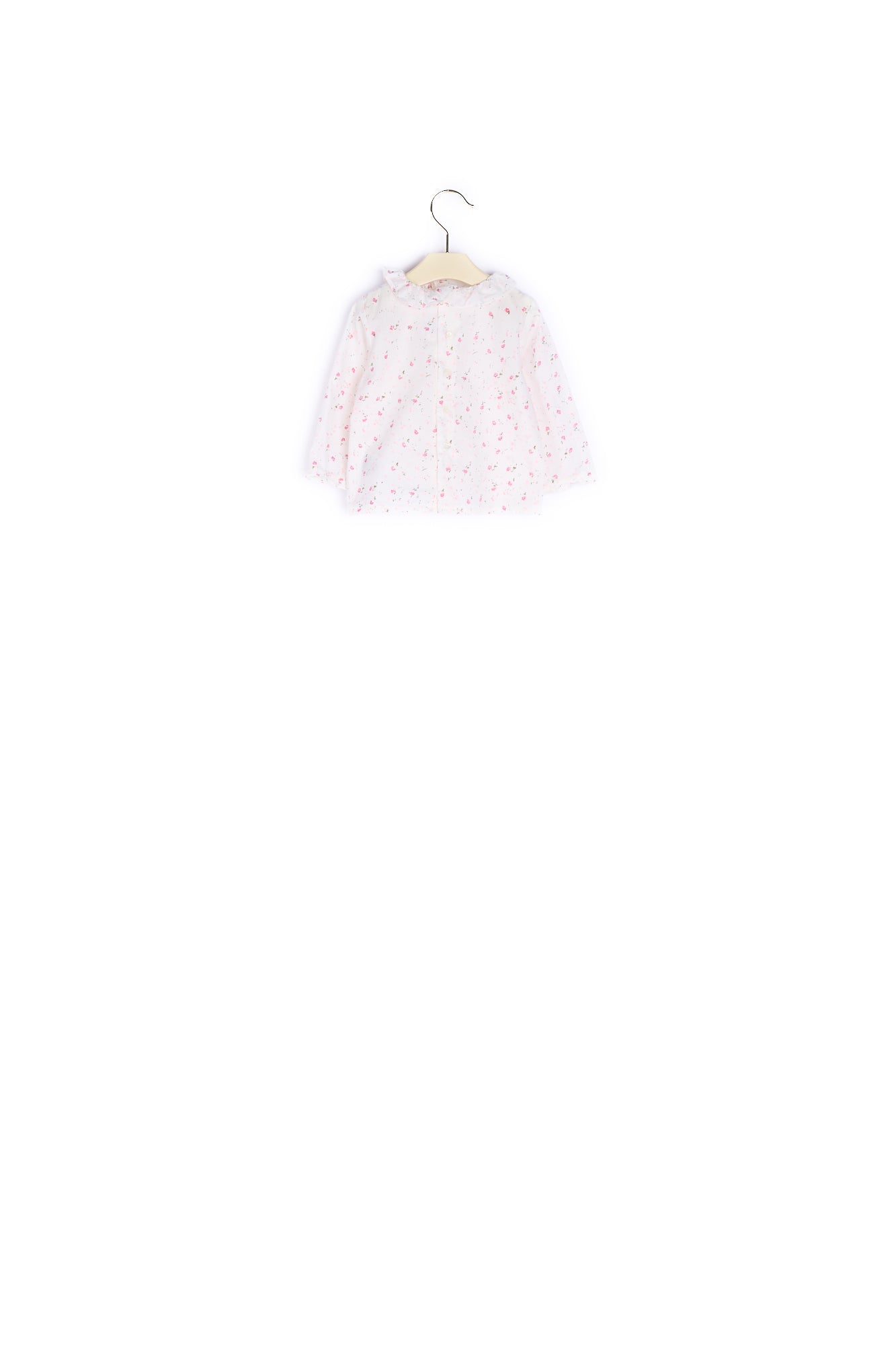 Blouse imprimée à col volanté bébé - Bonpoint vintage