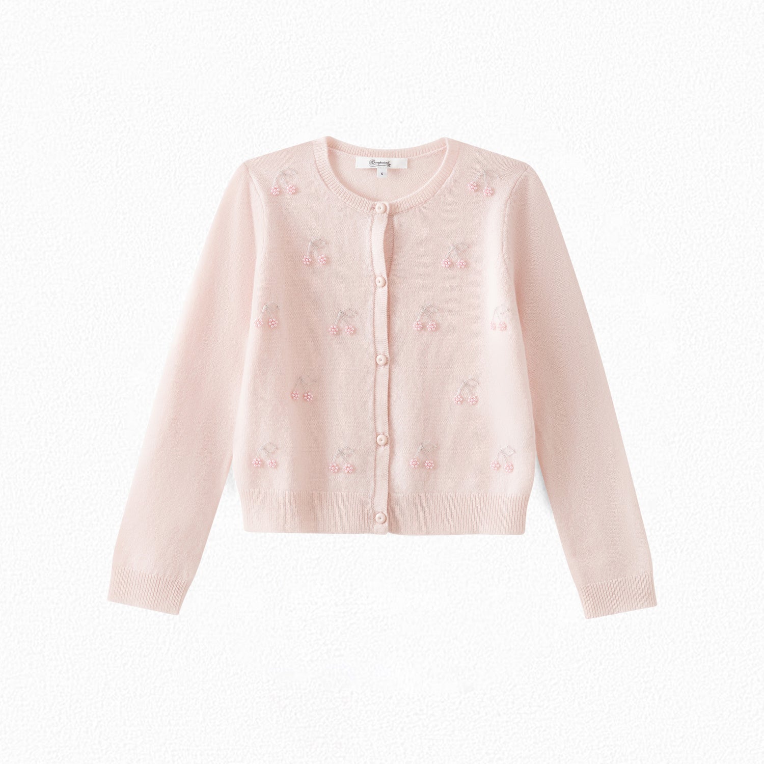 Cardigan en cachemire brodé fille - Bonpoint vintage