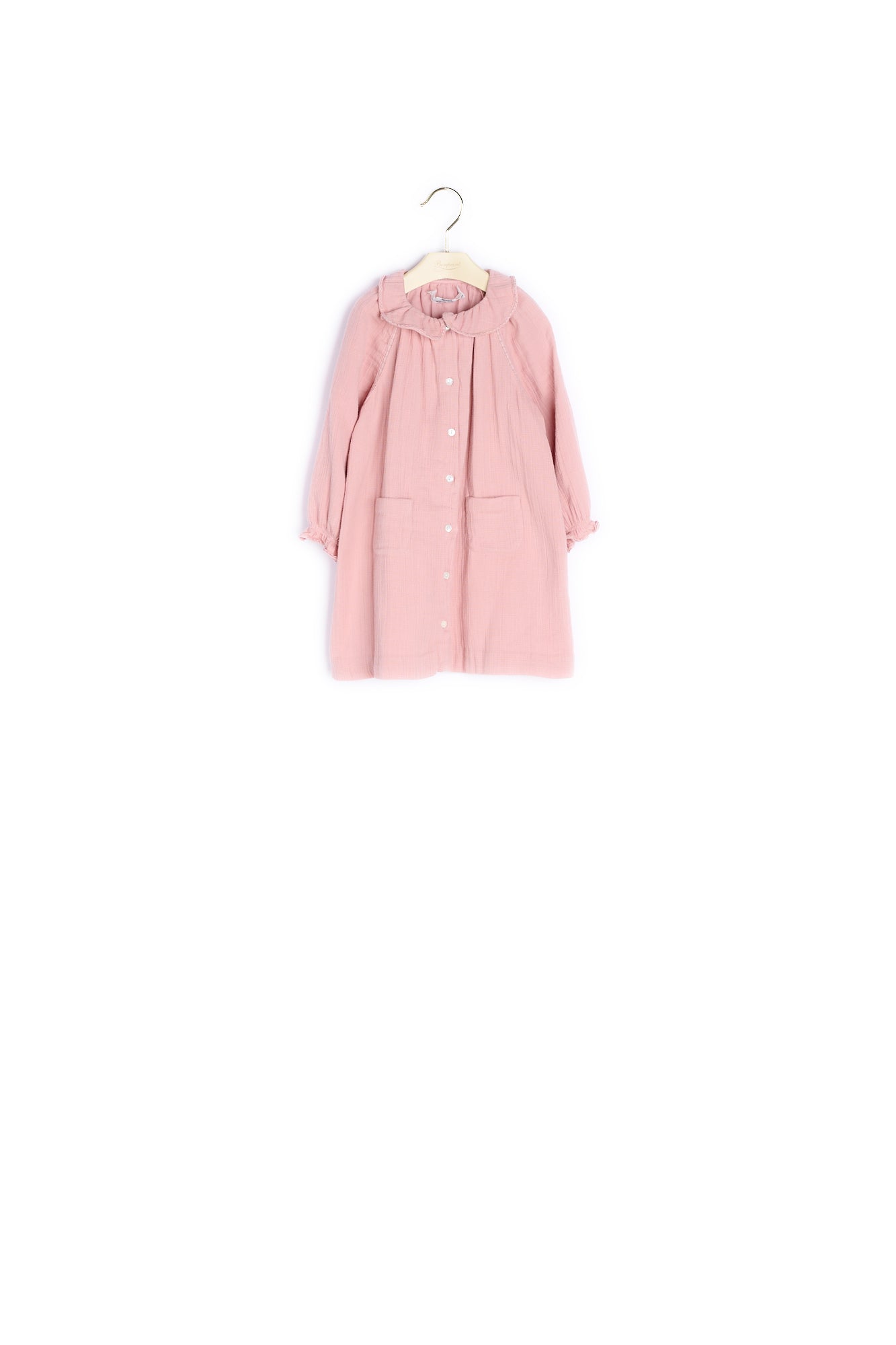 Robe Pêche bébé en coton double - Bonpoint vintage
