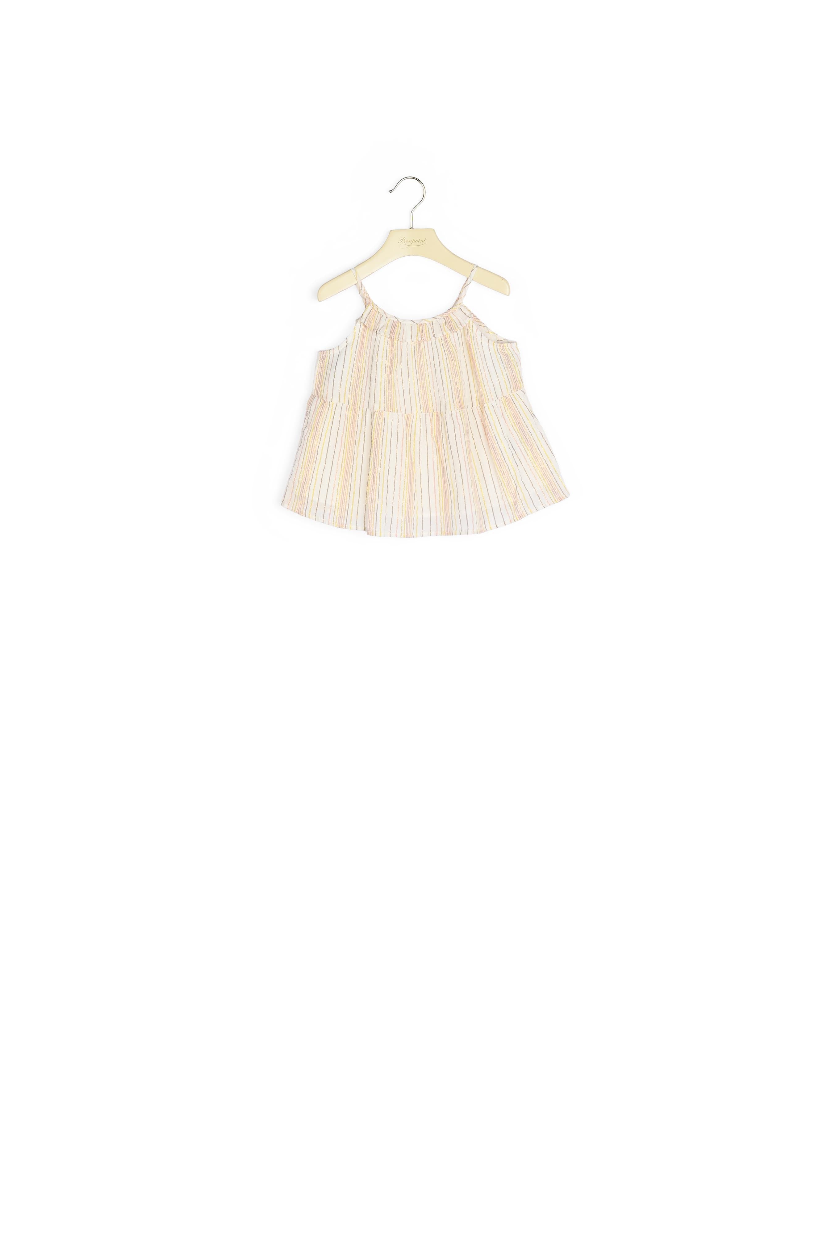 Blouse en coton métallisé rayures - Bonpoint vintage