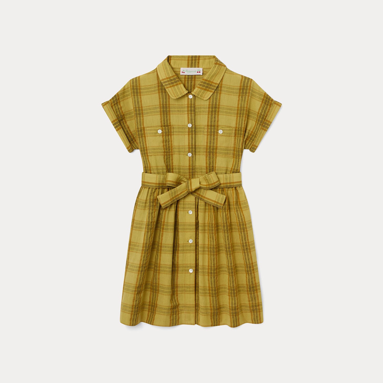 Robe en voile tissé teint - Bonpoint vintage