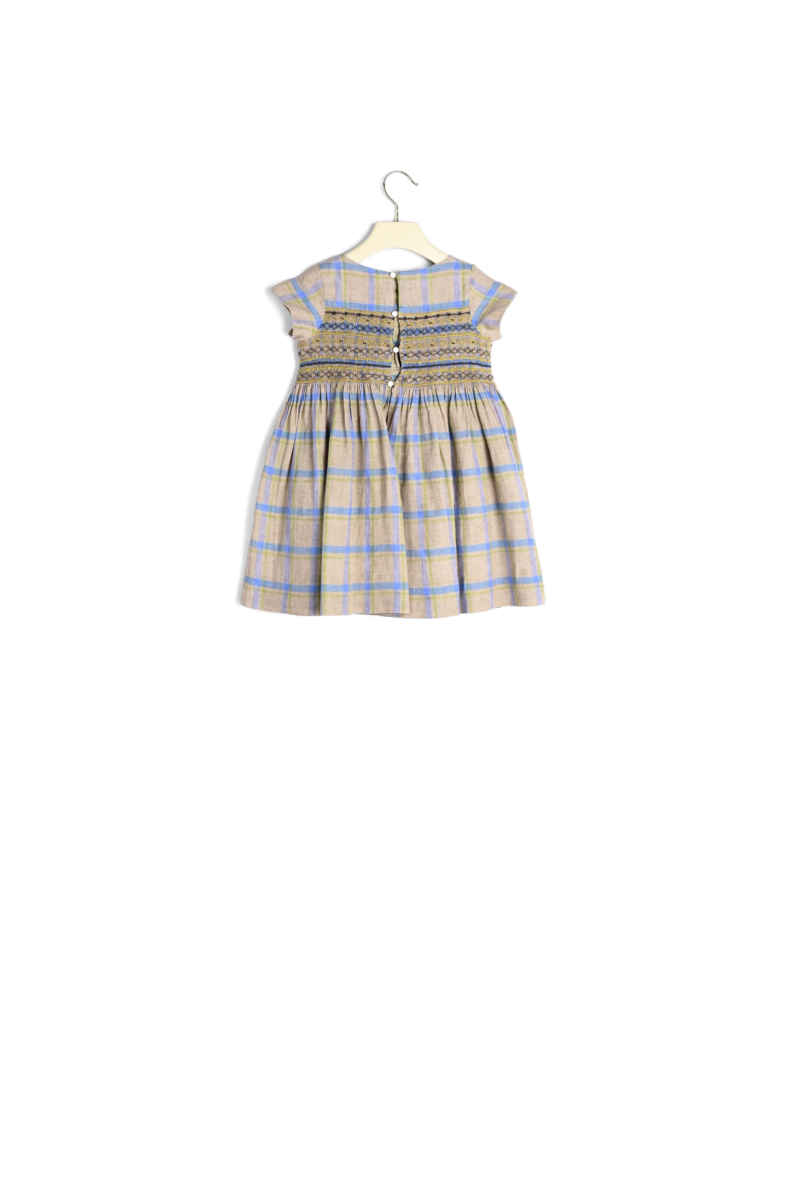 Robe en lin smockée - Bonpoint vintage