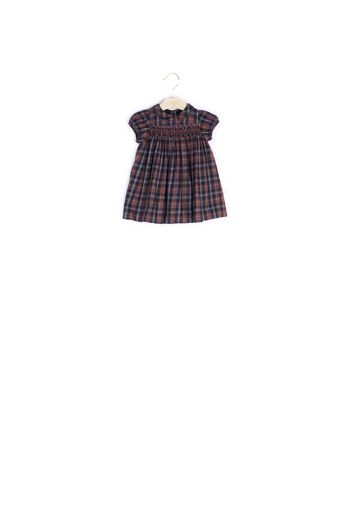 Robe smockée en coton émerisé - Bonpoint vintage