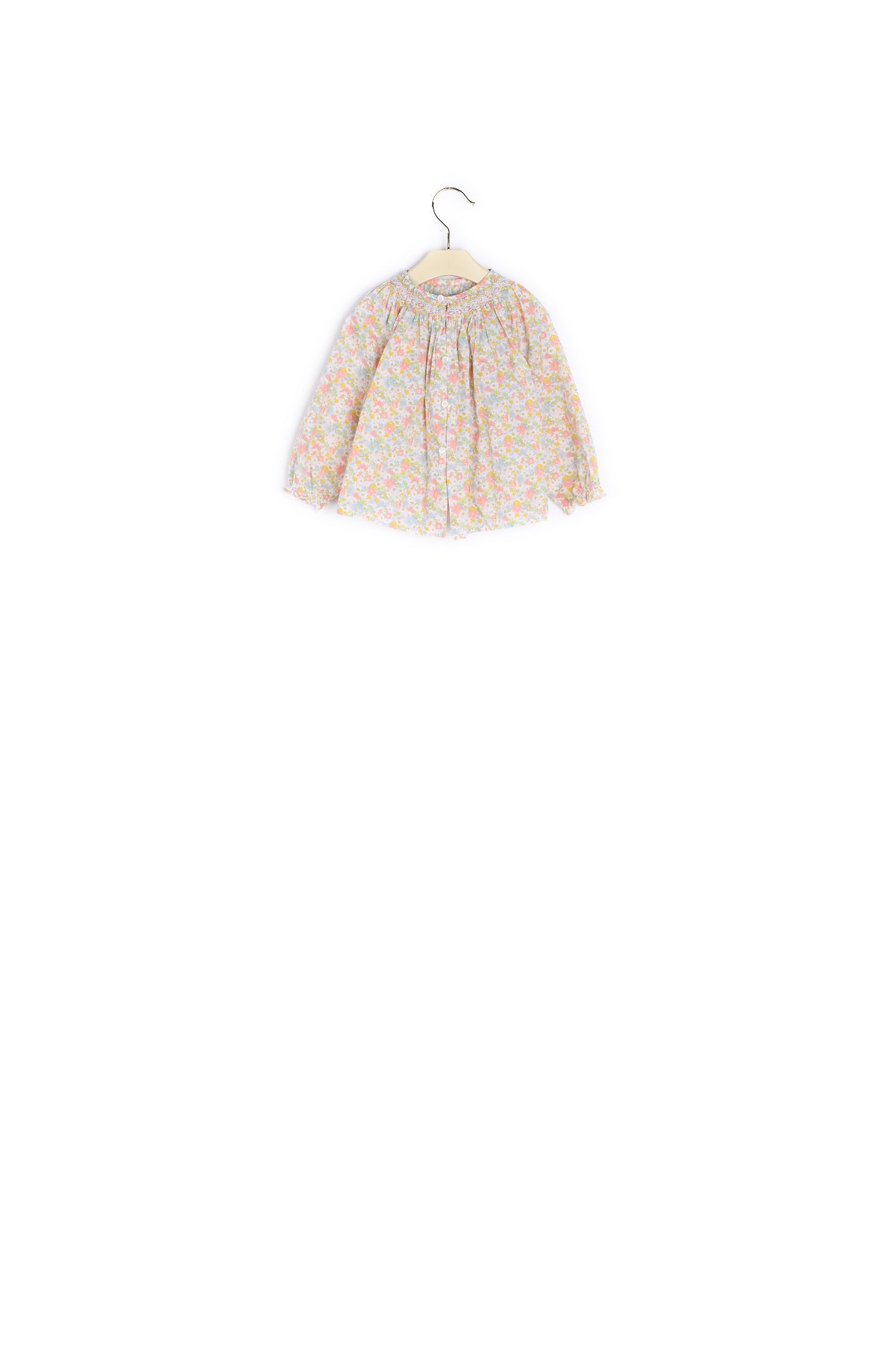Blouse smockée tissu Liberty - Bonpoint vintage