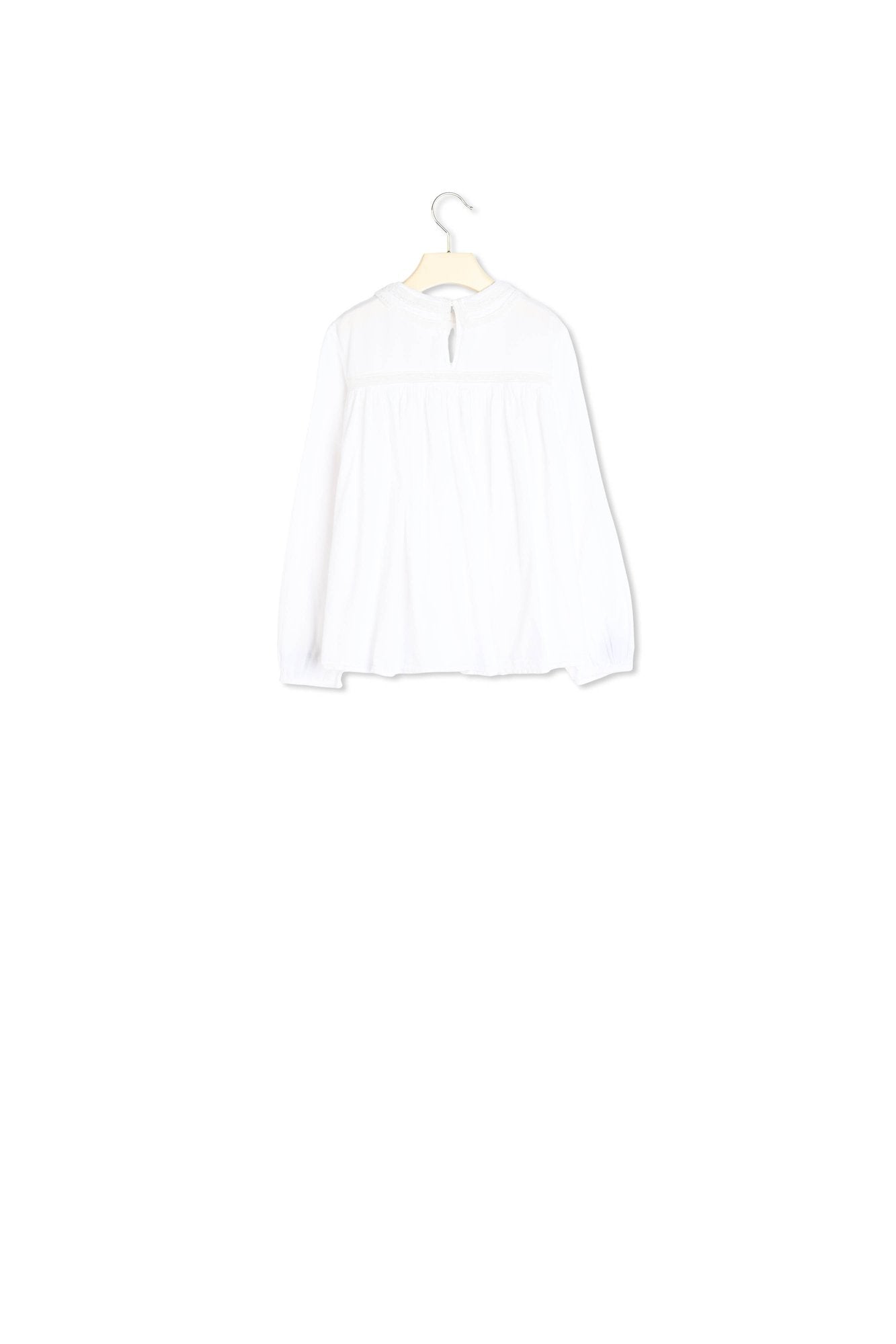Blouse en coton et dentelle fille - Bonpoint vintage