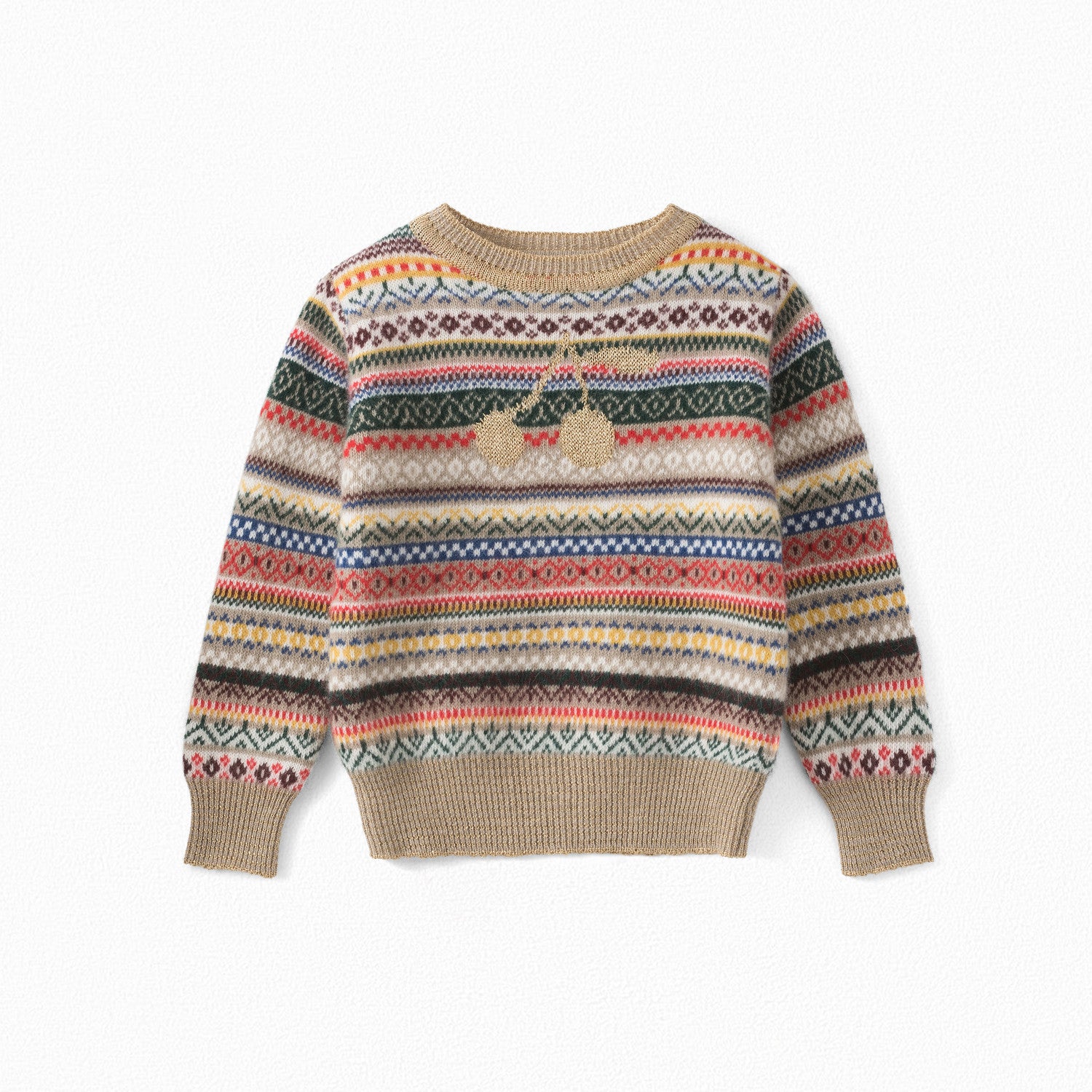 Pull fille en jacquard - Bonpoint vintage