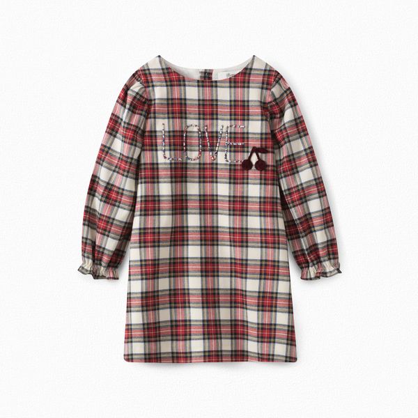 Robe en twill brodé - Bonpoint vintage