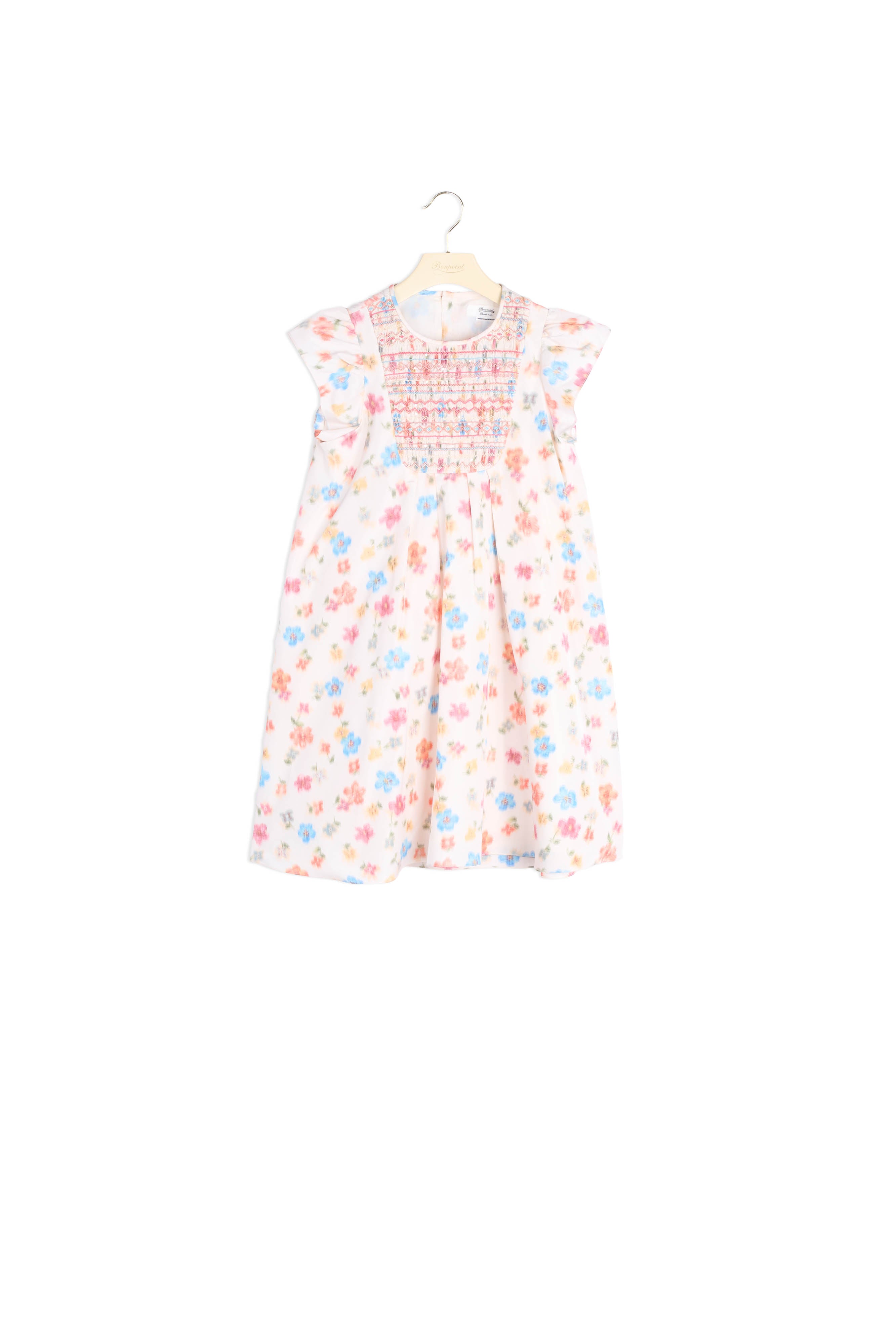 Robe en taffetas smockée - Bonpoint vintage