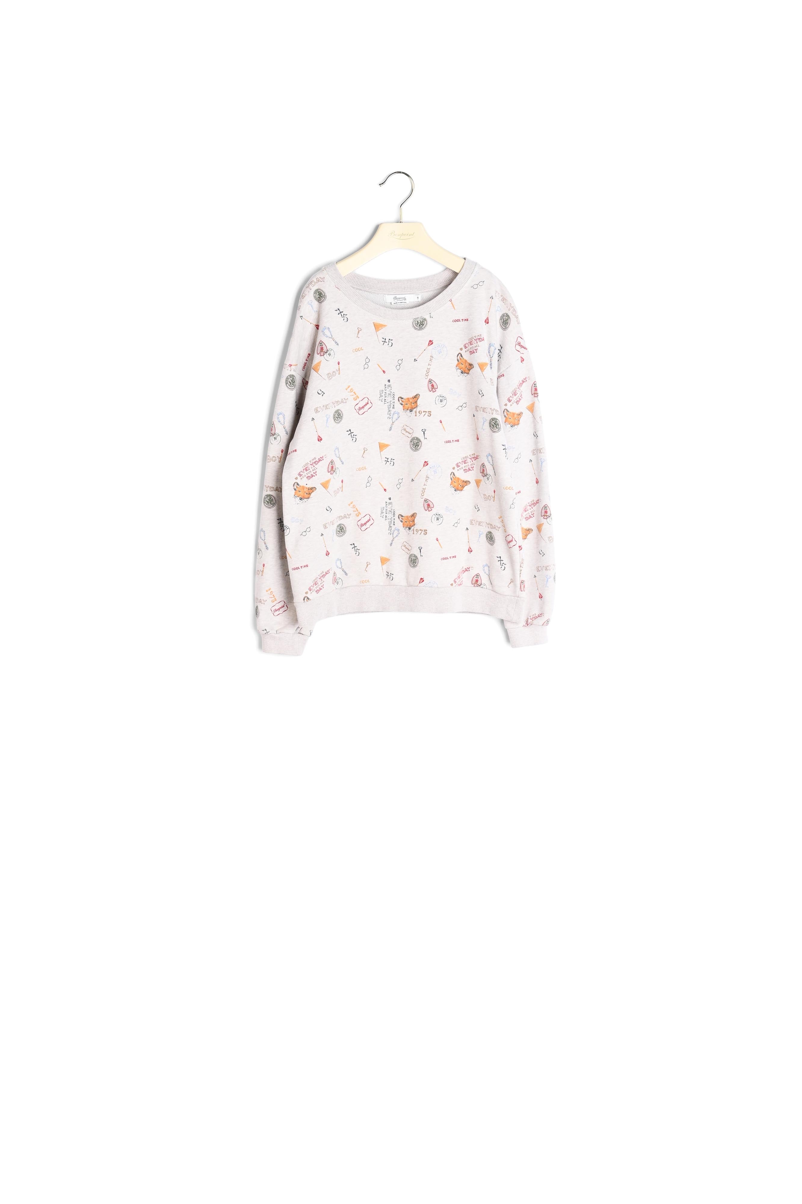 Sweat imprimé en coton bio - Bonpoint vintage