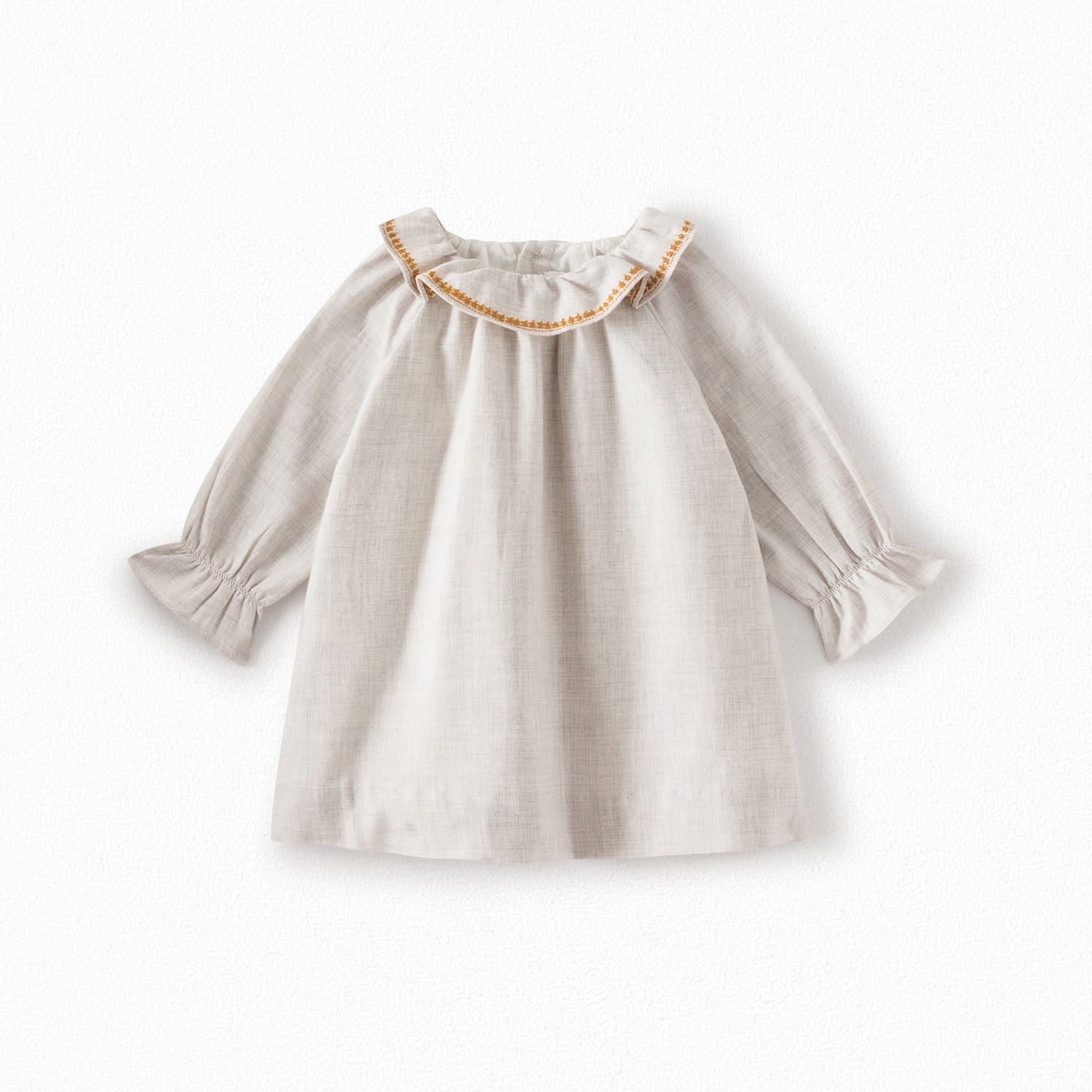 Robe à collerette brodée - Bonpoint vintage