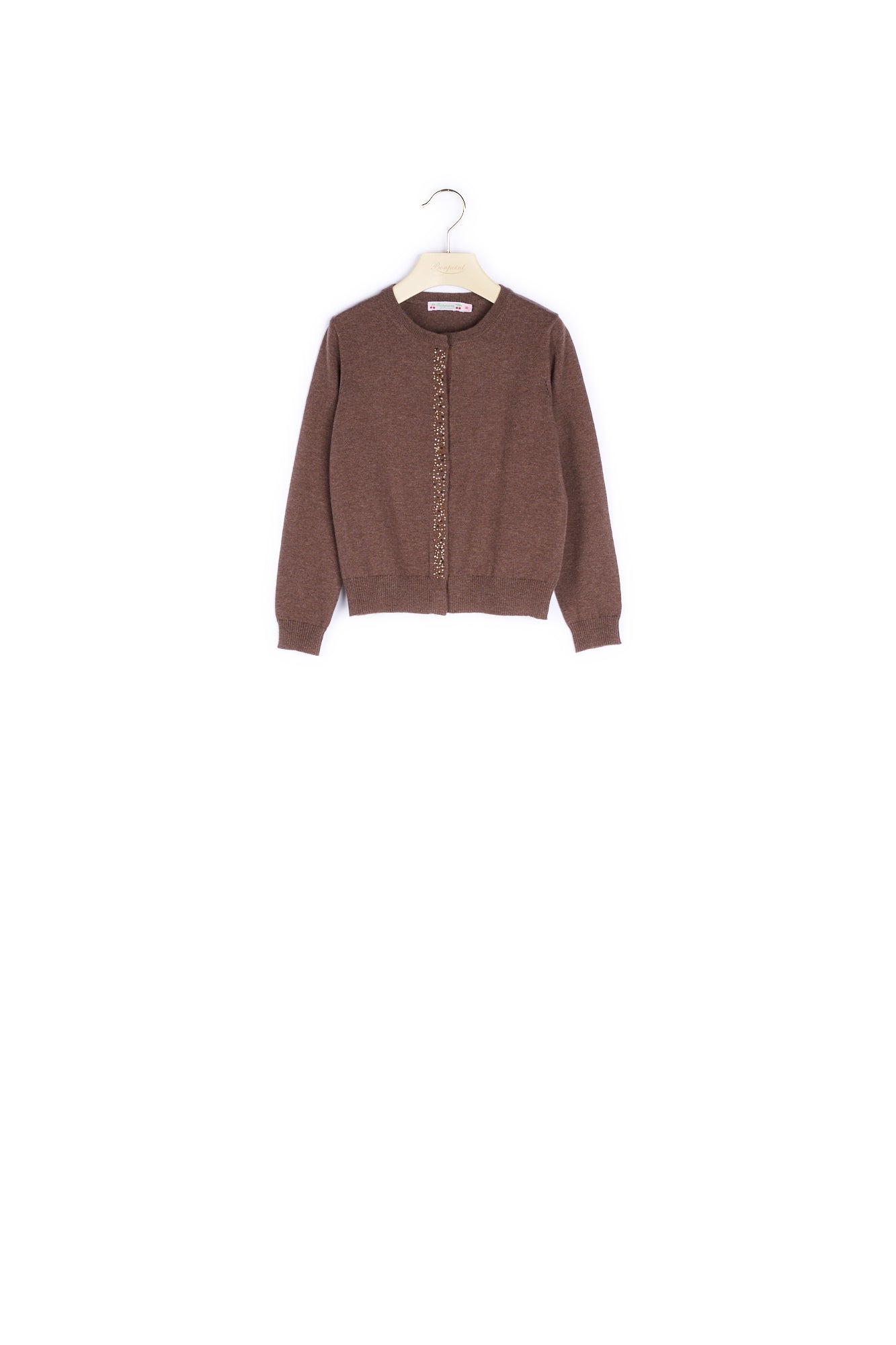 Cardigan avec perles brodées main fille - Bonpoint vintage