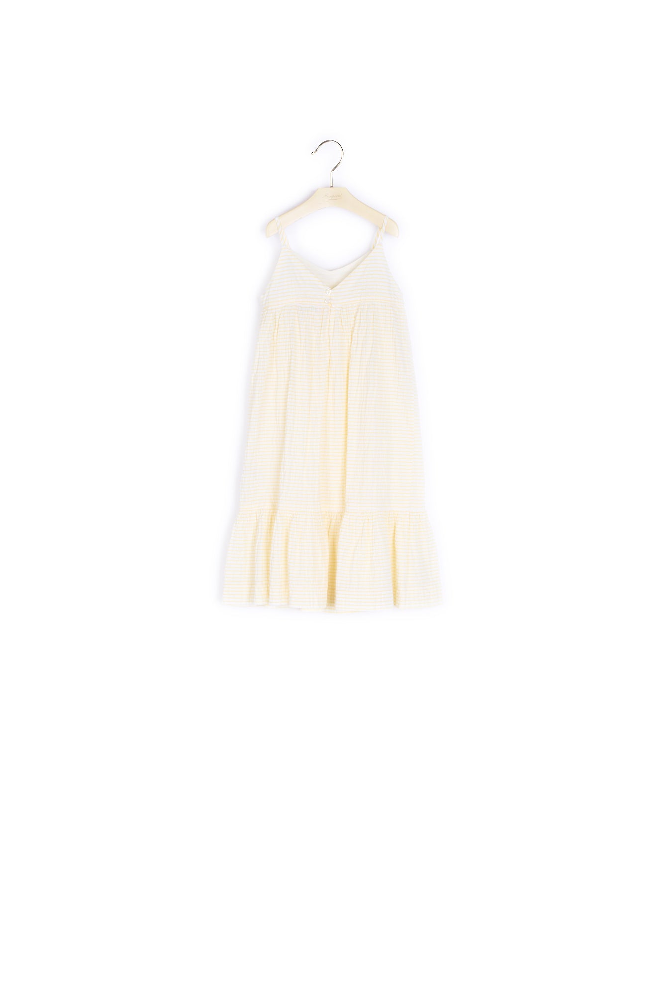 Robe en coton gaufré rayé - Bonpoint vintage
