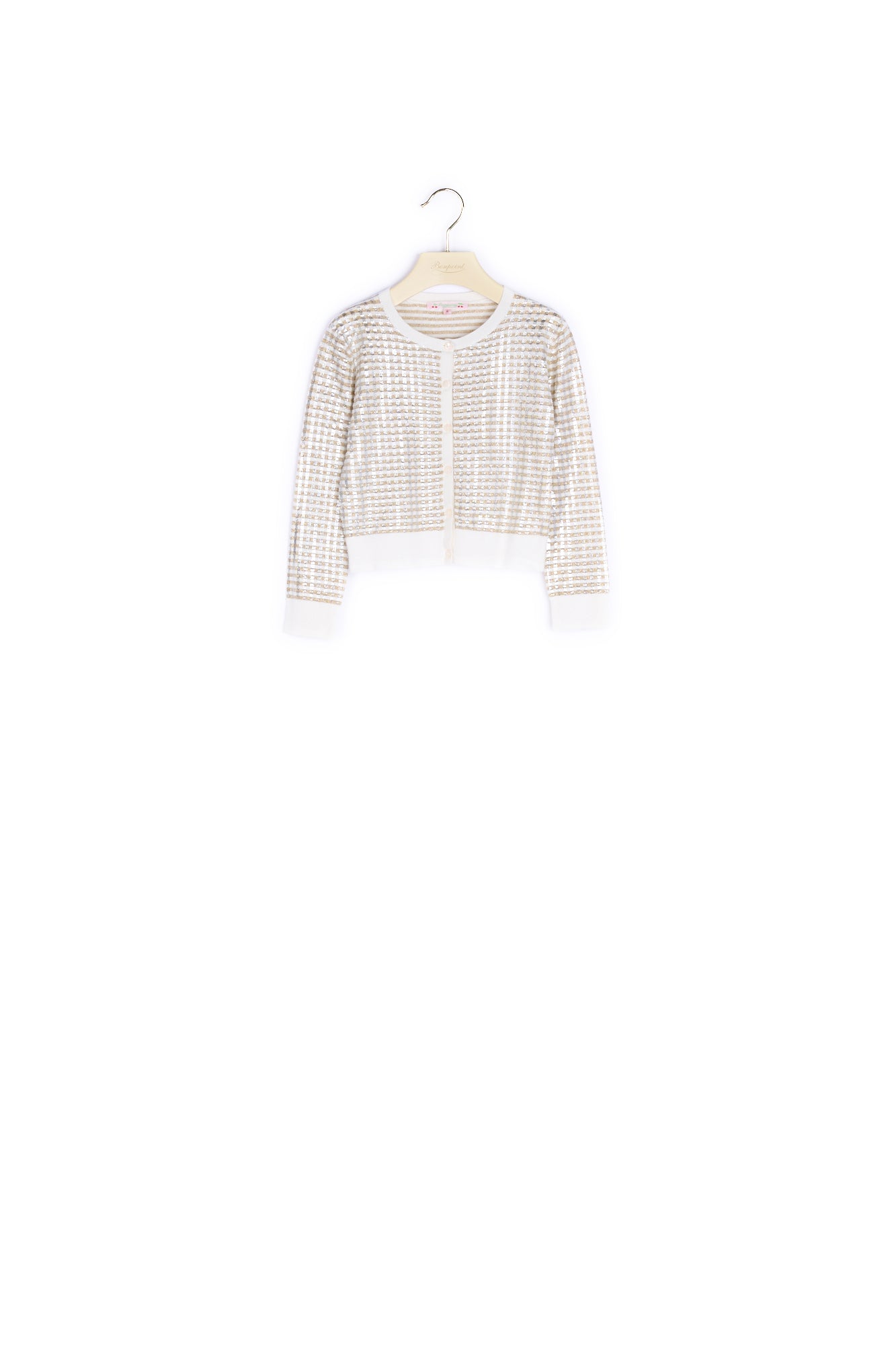 Cardigan vichy lurex - Bonpoint vintage