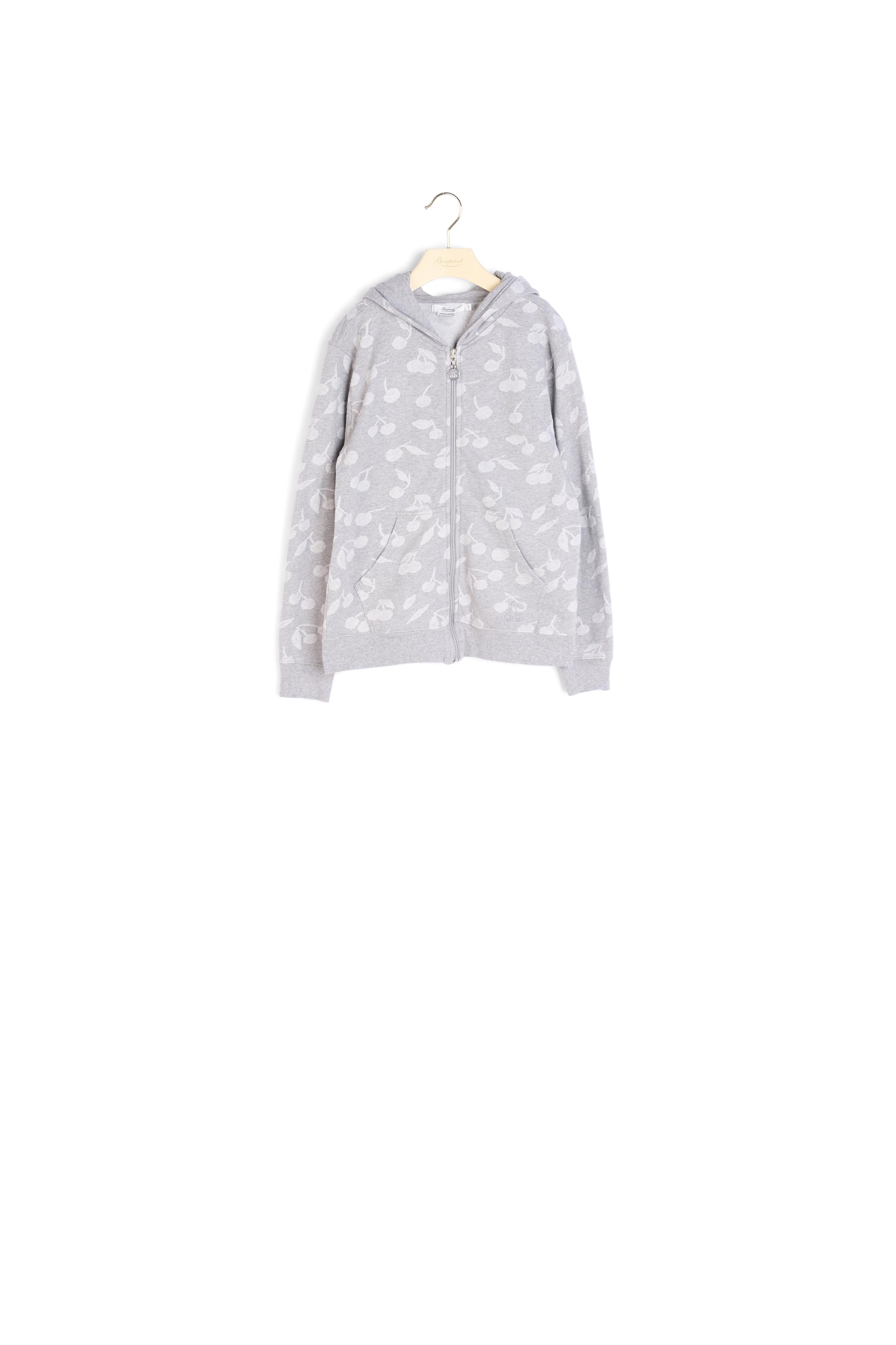 Sweatshirt à jacquard cerise - Bonpoint vintage