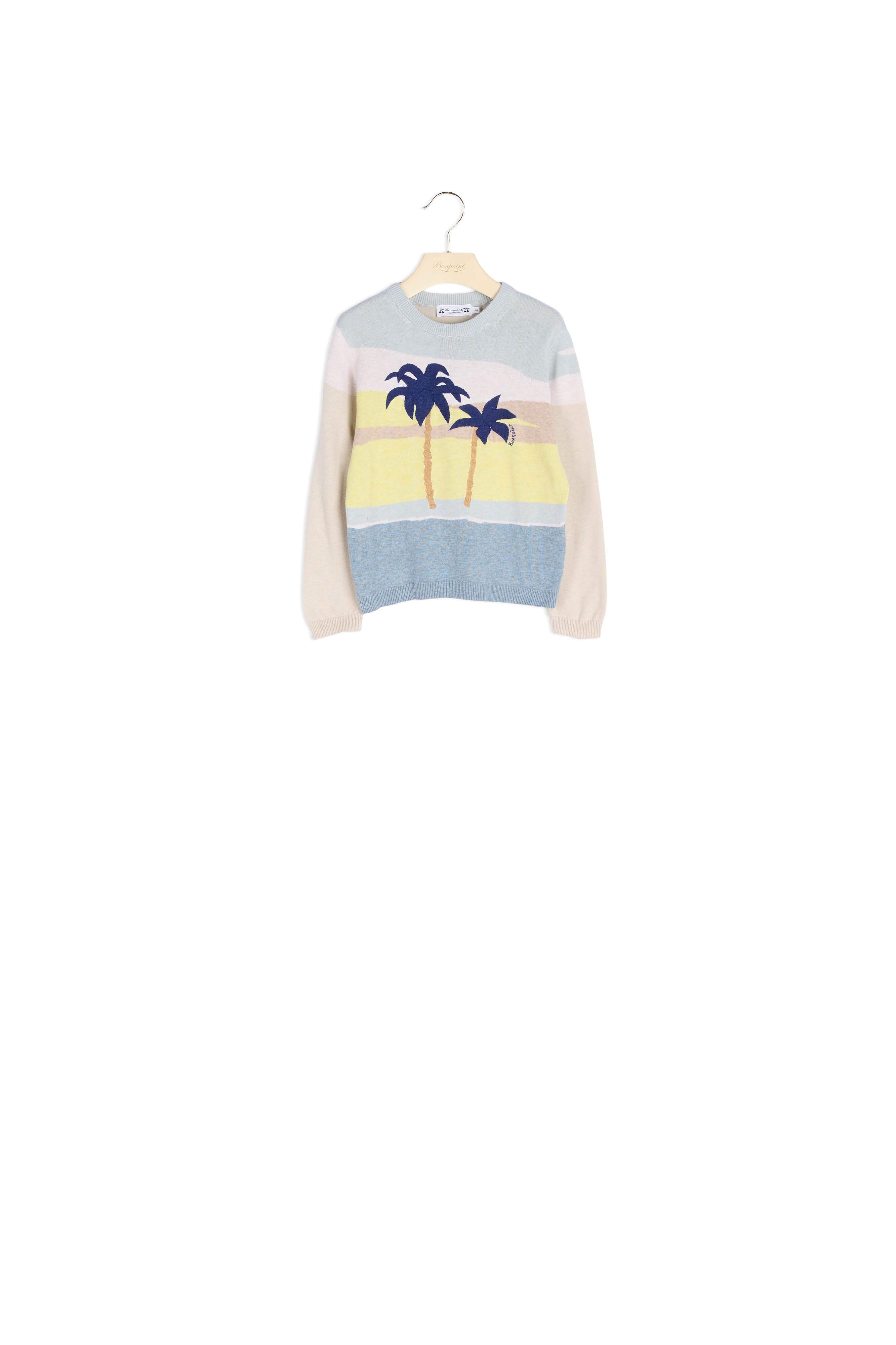 Pull avec palmiers - Bonpoint vintage
